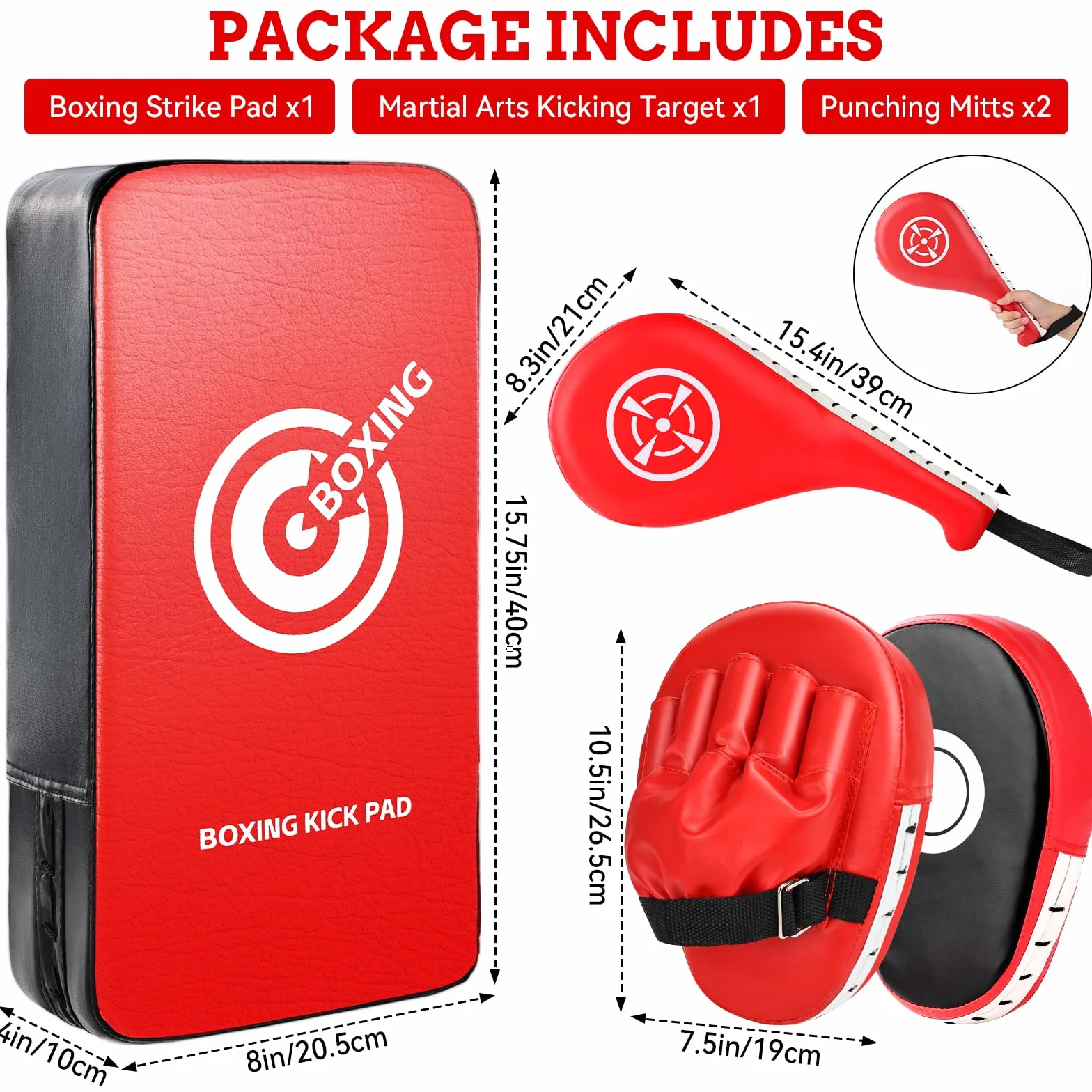 NZQXJXZ Ensemble de Kick Pads pour Enfants et Adolescents – Kick Pad Taekwondo, Patte d’ours Courbée & Double Paddle de Coup de Pied, Accessoire d’Arts Martiaux Sûr pour Boxe,Coups de Poing et de Pied