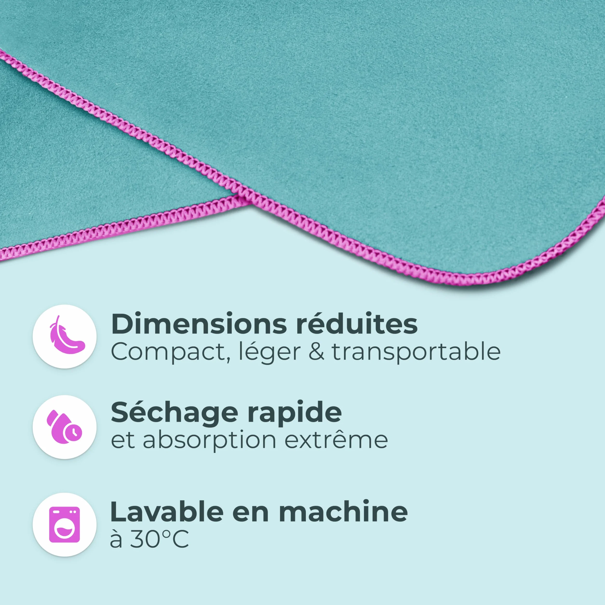 NirvanaShape Serviettes Microfibre, absorbantes, légères, à séchage Rapide, draps de Bain, Serviettes de Voyage, Serviettes de Sport, Idéales pour Les Voyages, Le Sport, Le Yoga, Le Sauna