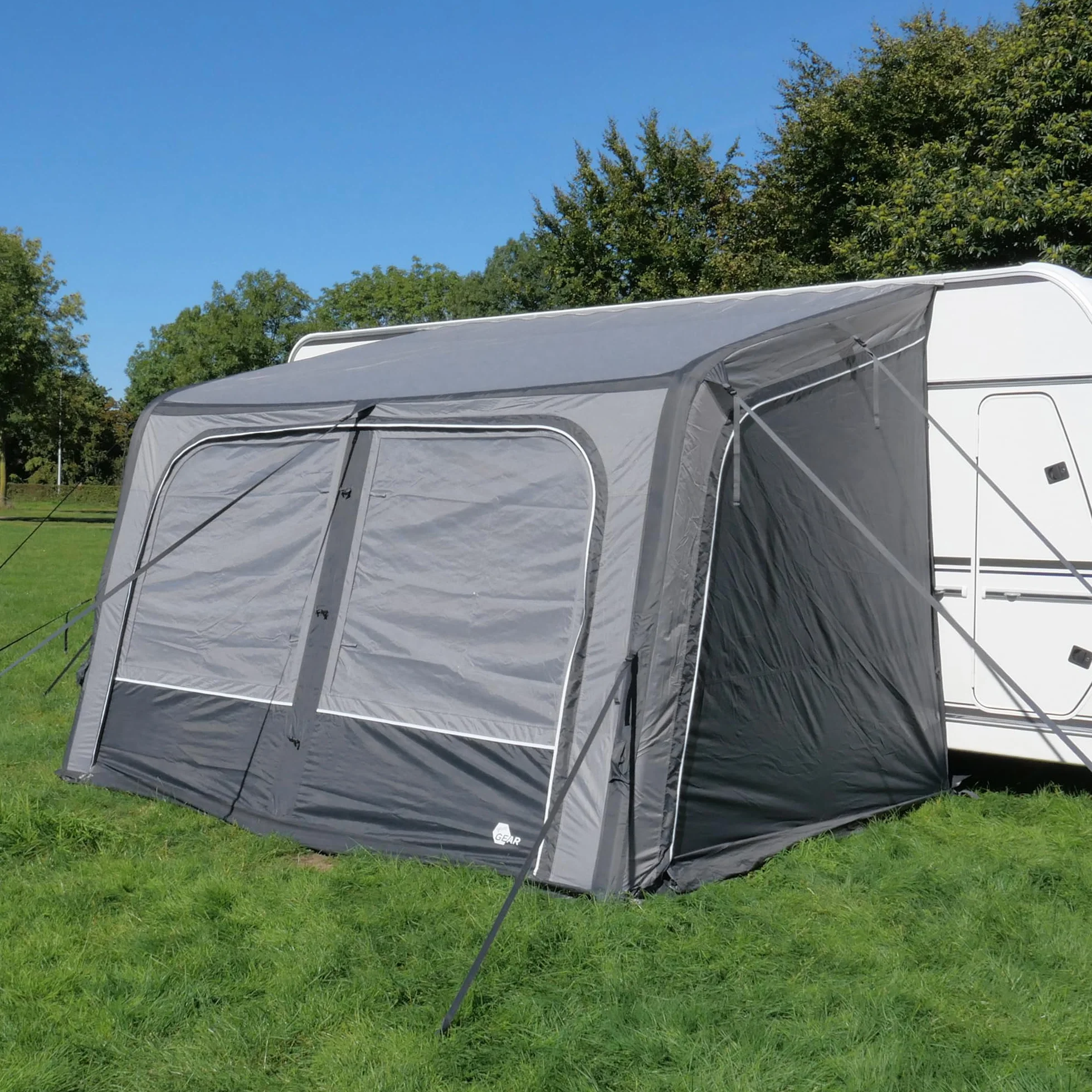 Your GEAR Porto Air - Auvent Gonflable 340 x 250 cm - Solaire et de Voyage - Pour Caravane