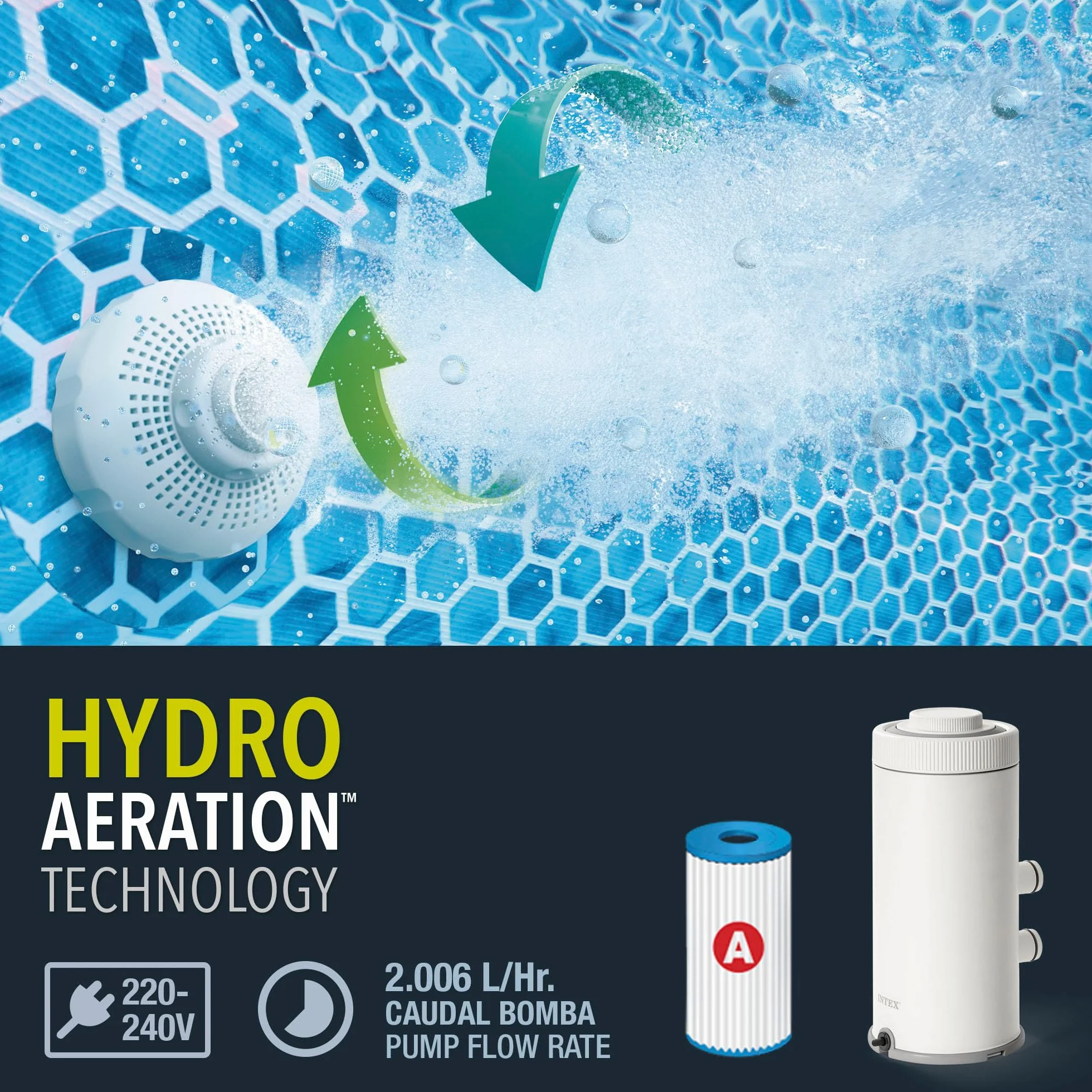 Intex Kit Piscine Clearview Rectangulaire Tubulaire 4,00 x 2,00 x 1,22 m