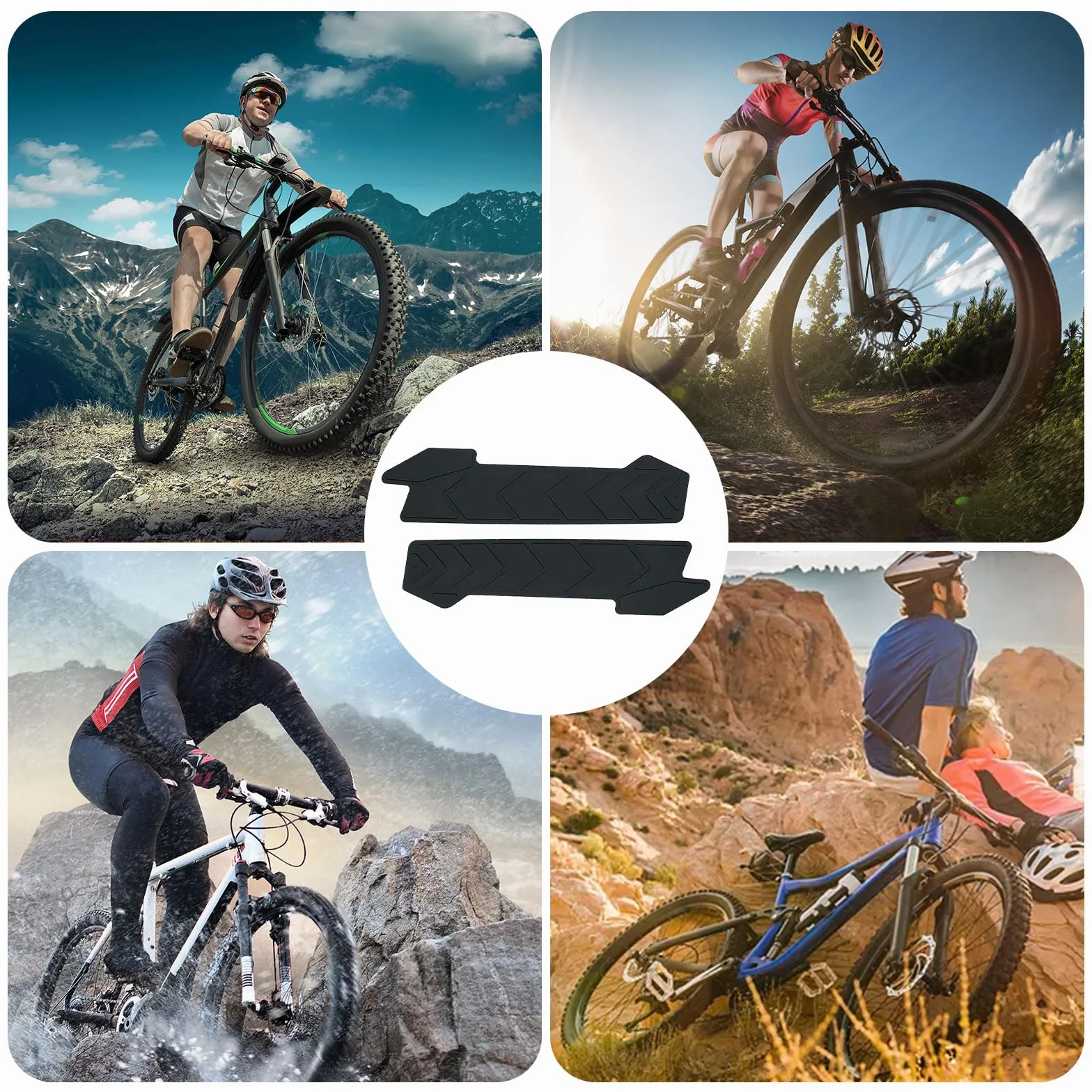 Protection de chaîne de vélo, protection de chaîne de vélo, protection de cadre de chaîne de VTT, légère, protège votre cadre de vélo pour la plupart des vélos