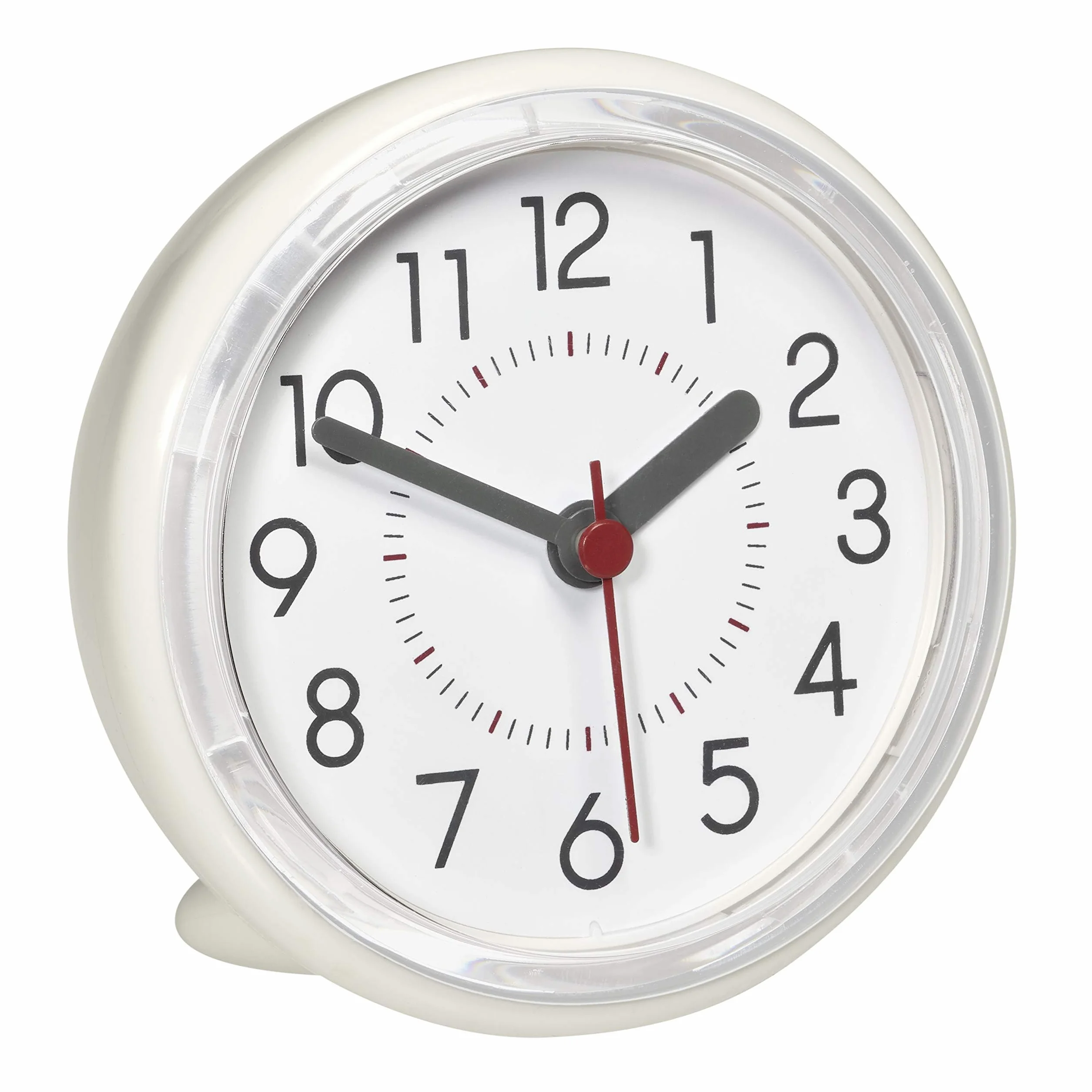 TFA Dostmann Horloge salle de bain étanche 60.3055.02 sans perçage ventouse Blanc-crème
