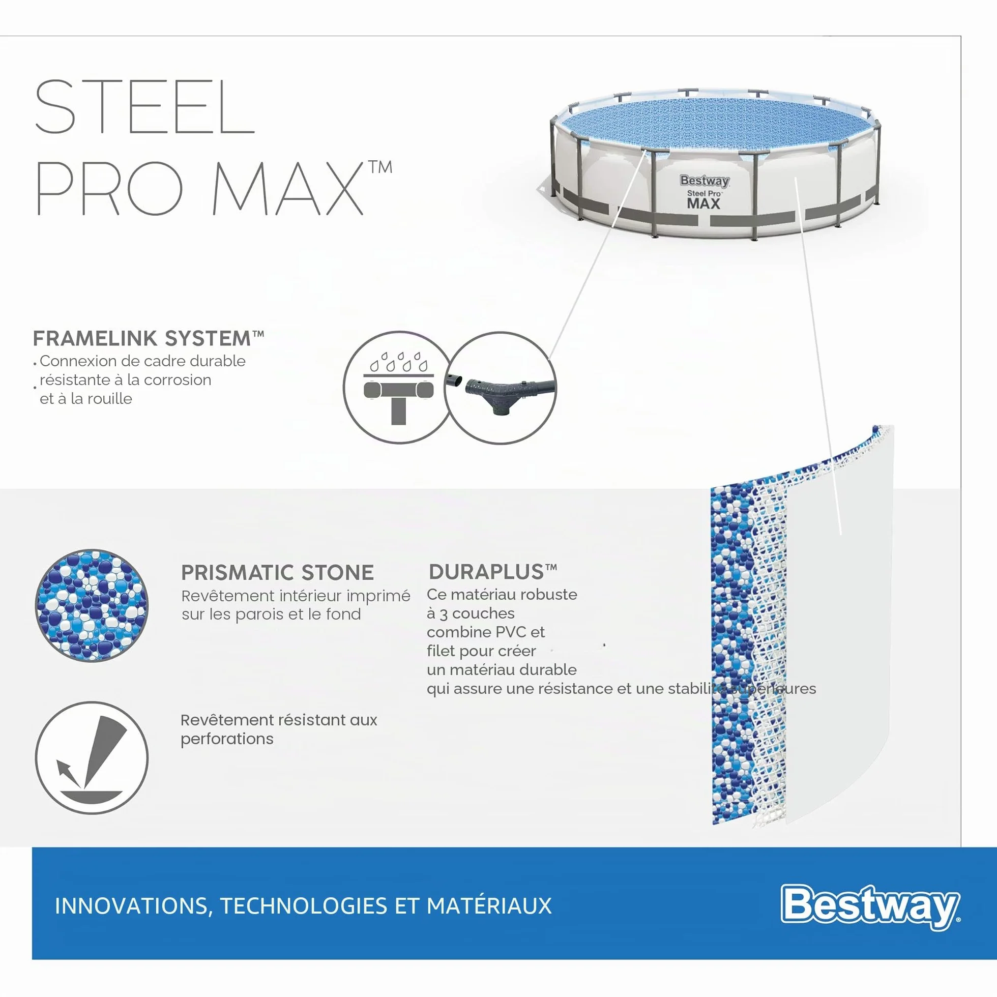 BESTWAY Piscine hors sol ronde Steel Pro Max 366 x 100 cm