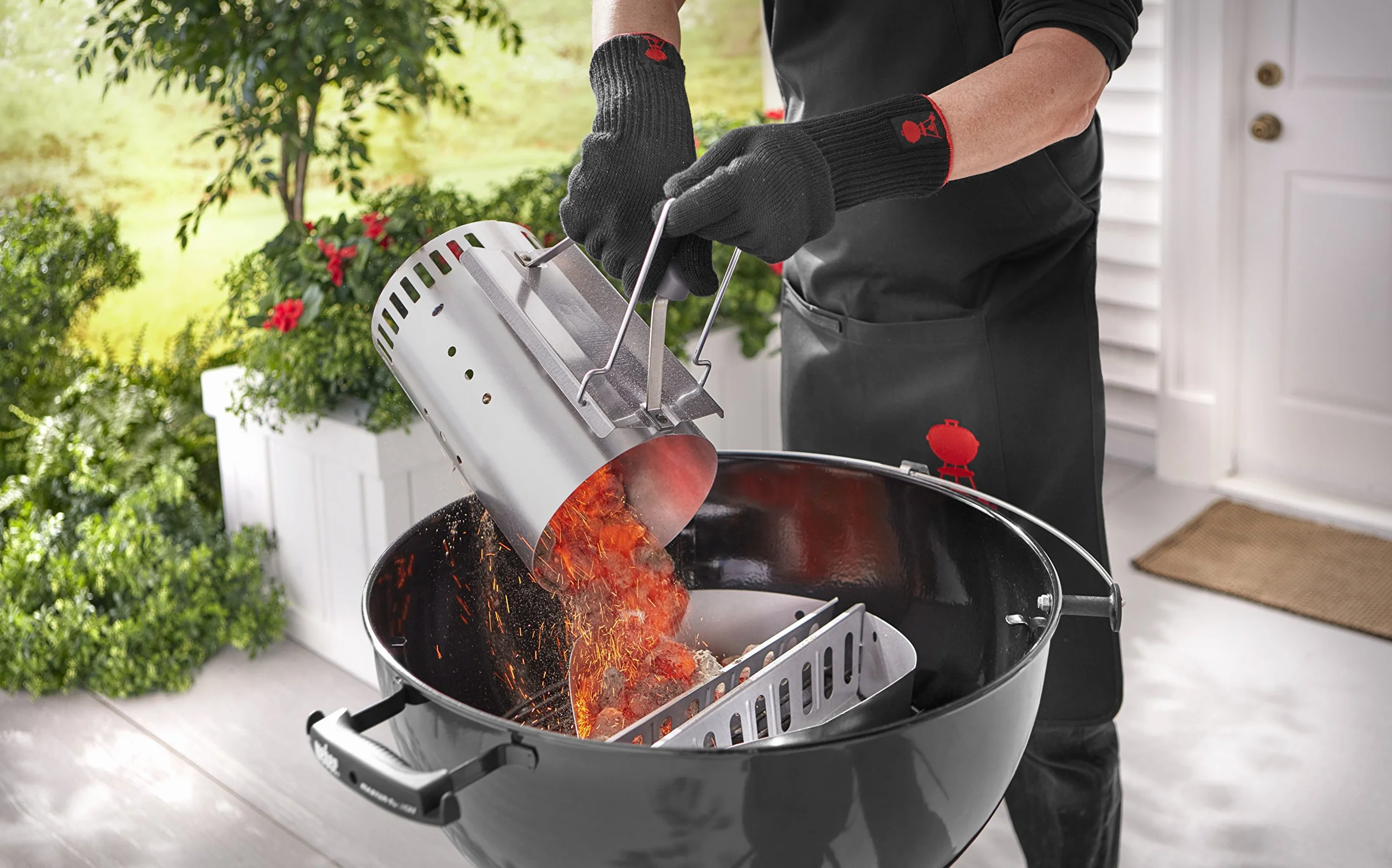 Weber Rapidfire Cheminée d’allumage Barbecue Charbon 6L Acier 32x20,5x32,5 cm
