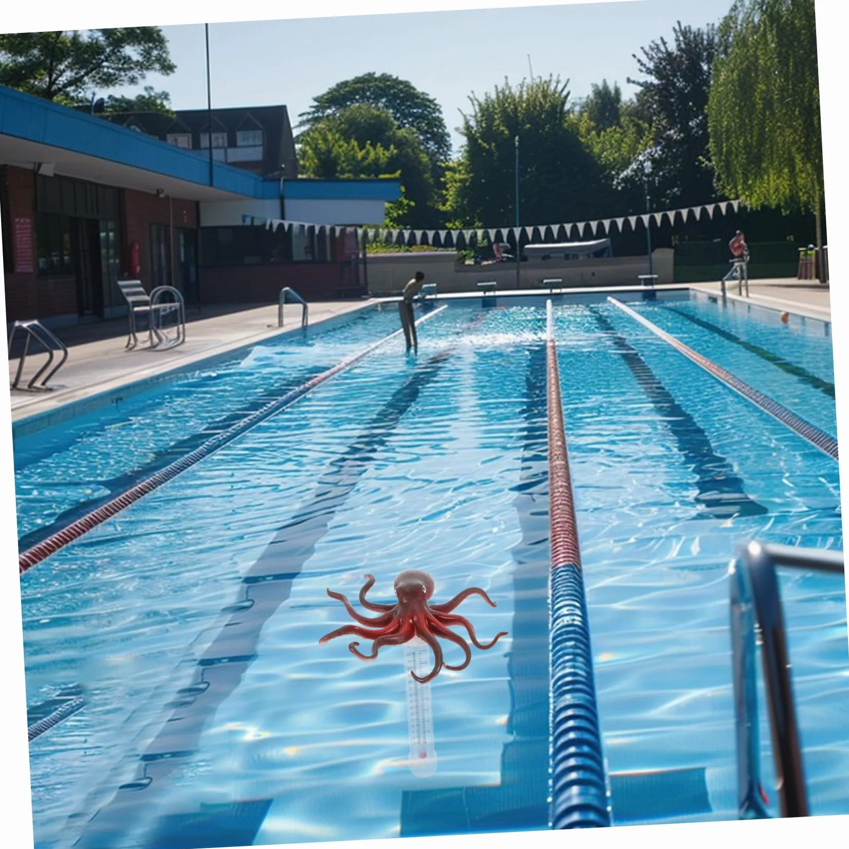 TOYANDONA Thermomètre Piscine Flottant Pieuvre Température Eau Précis