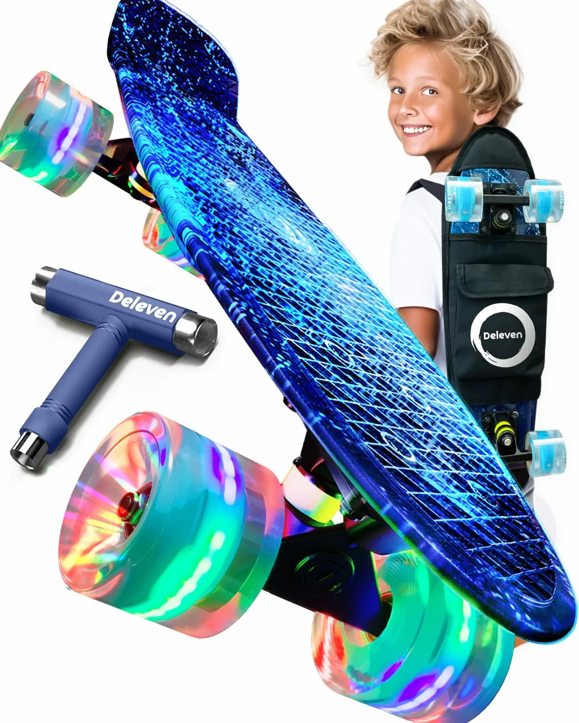 Skateboard Enfant Fille Cruiser Planche de Skate Board Débutant Mini 6 Ans en Plastique