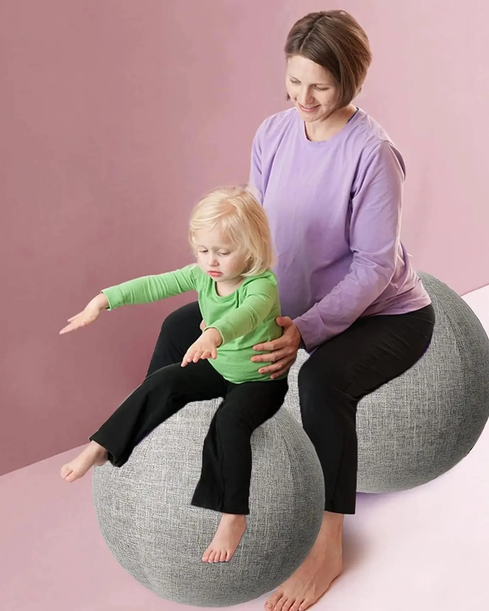 Housse Ballon Gym 65cm, Bleu, 1 Pièce - Ballon de Fitness, Anti-saleté, Durable, Antidérapant