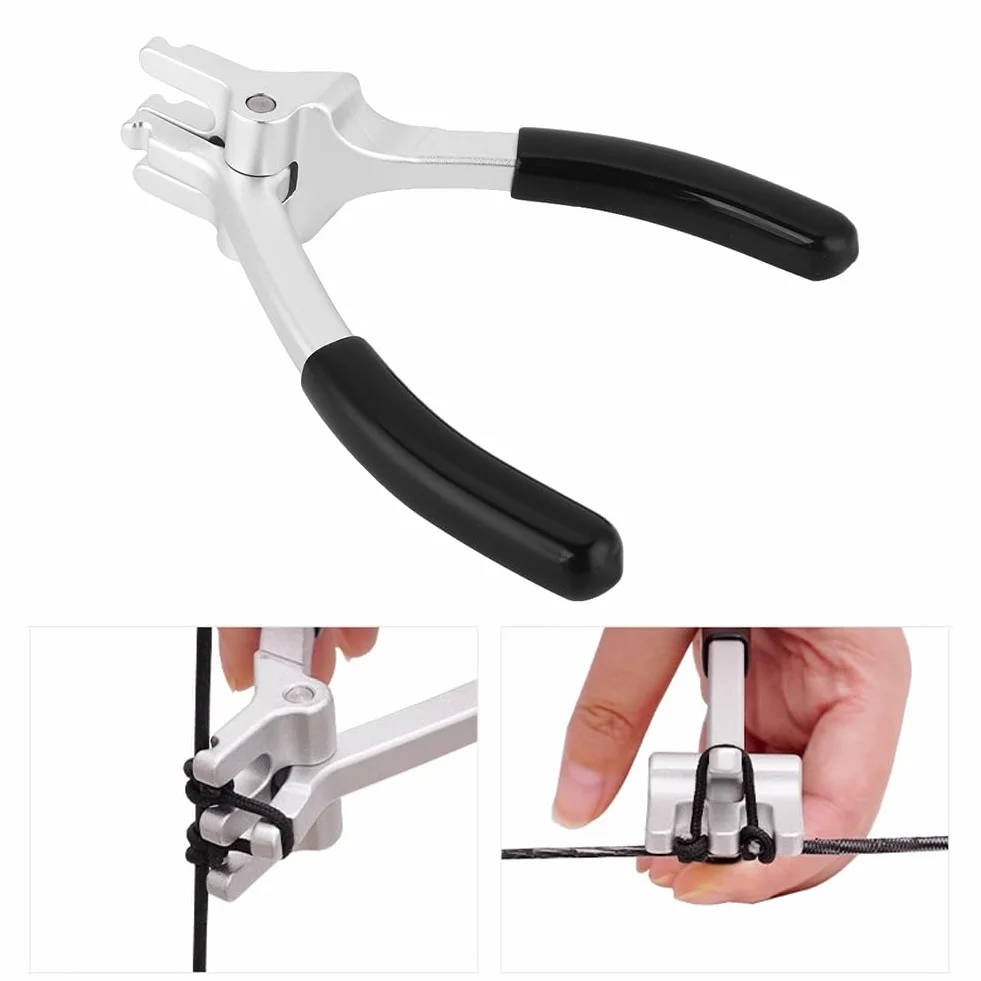 Pince de tir à l'arc D Loop pour arc à poulies, outils de tir à l'arc Accessoires Bowstring D Ring Outil d'installation Archer faisant l'installation Ajustement Serrage Tir à l'arc Outils de réparatio