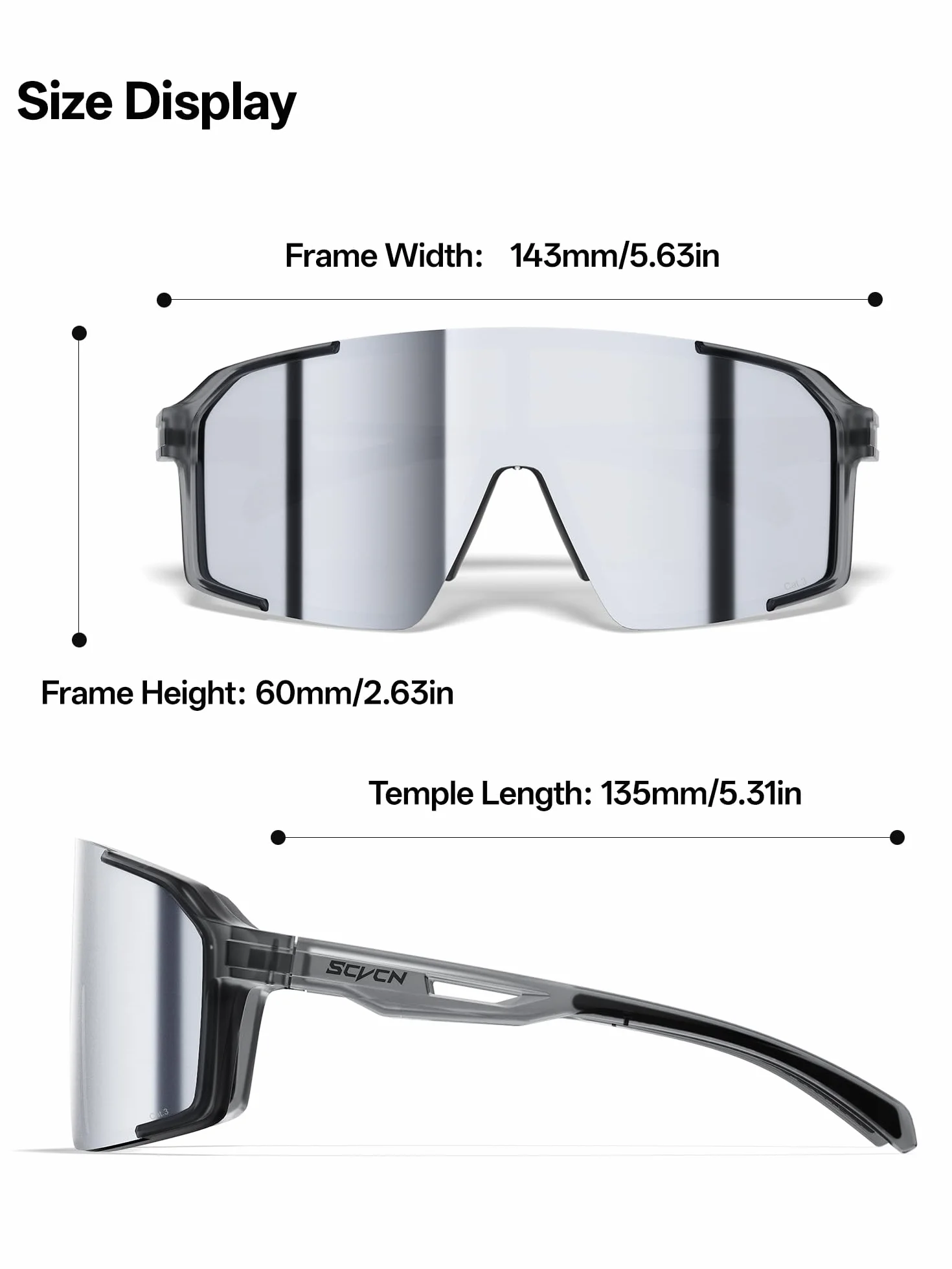 SCVCN Lunette de Cyclisme Vélo Sport Homme Femme Protection UV400 Vélo VTT Pêche Course Conduite Pêche Volleyball Golf Softball S493Z7