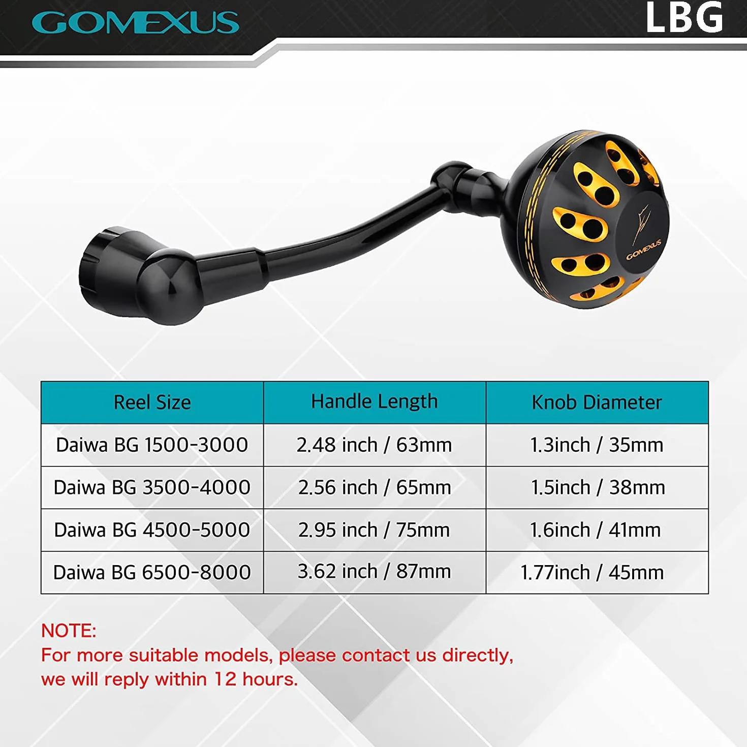 GOMEXUS Power Handle Poignée Moulinet pour Daiwa BG 1500-8000