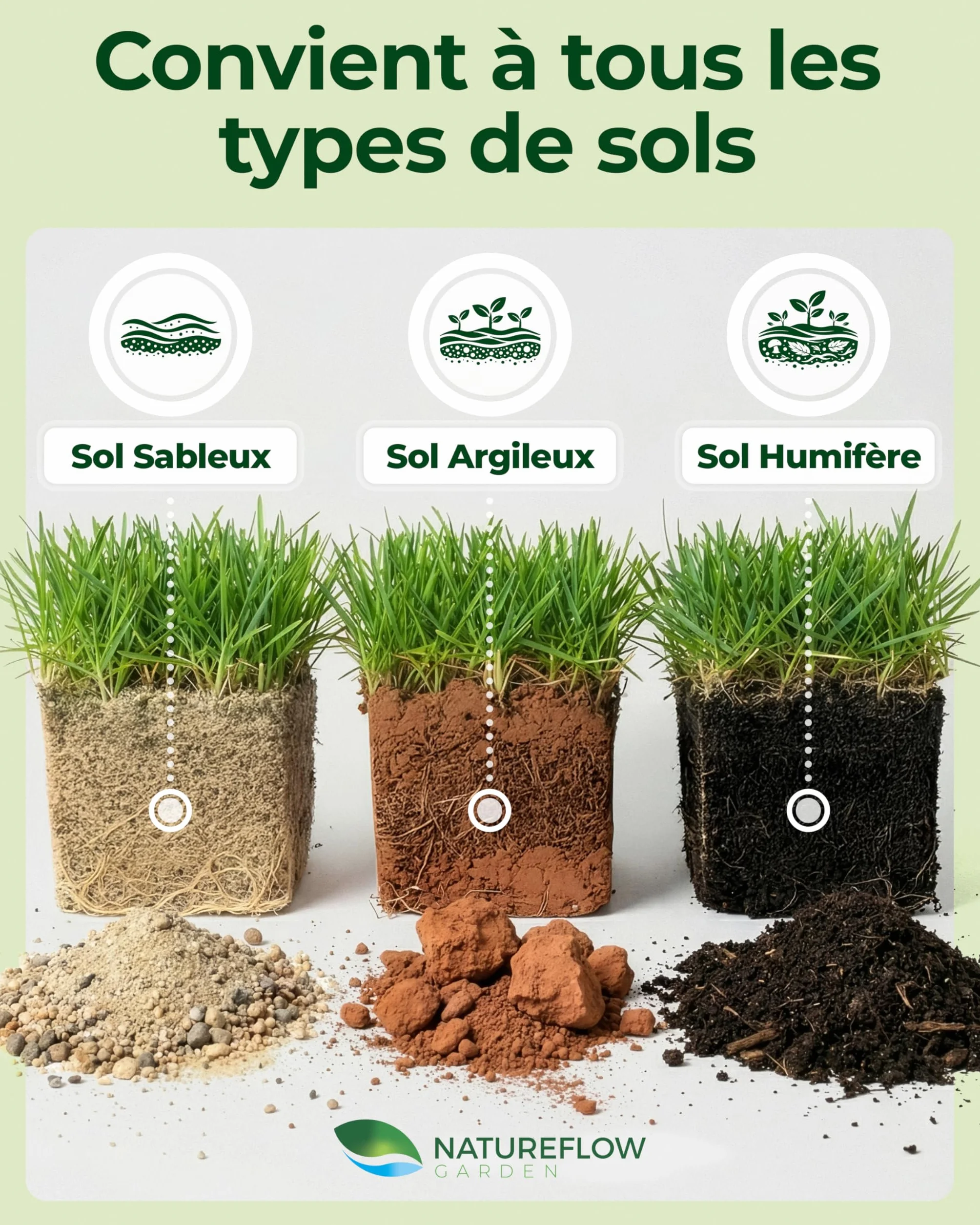 Gazon Regarnissage Rapide 1kg 40m2 Fabriqué en Allemagne Résistant Autoréparation Naturelle