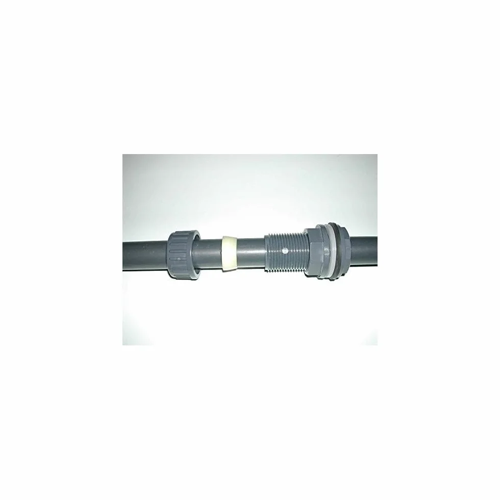 Traversée de paroi PVC ø50 mm + écrou de serrage