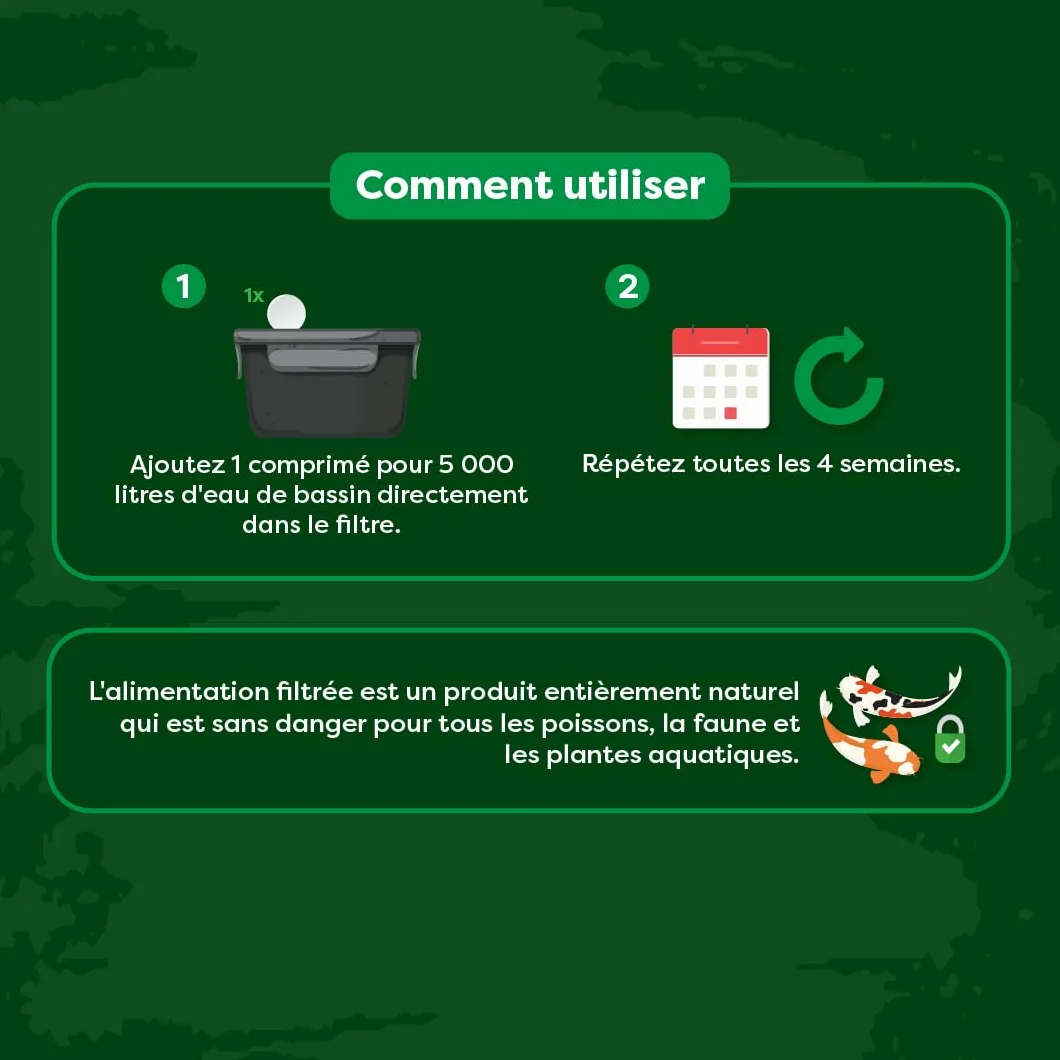 Envii Filter Feed Bactéries pour Filtres Bassin 20 000 litres
