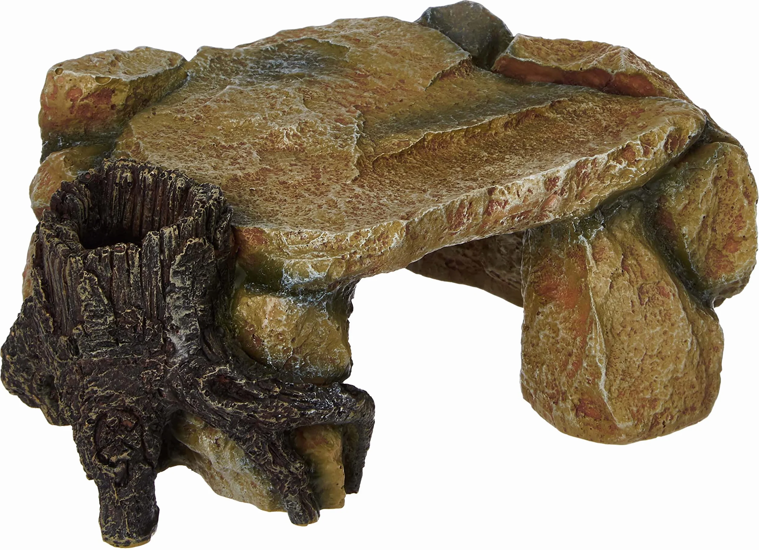 Trixie Plateau rocheux avec tronc d'arbre Décoration Aquarium 25 cm