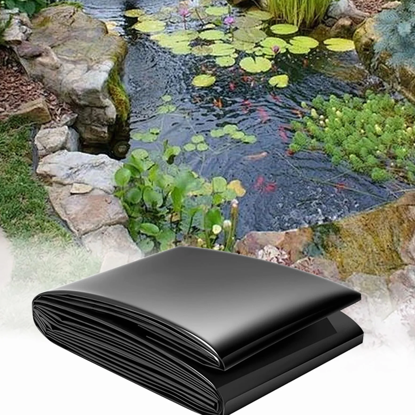 Bache pour Bassin de Jardin 3x2m Robuste Doublure Étang Koi résistante UV intempéries 0.12mm
