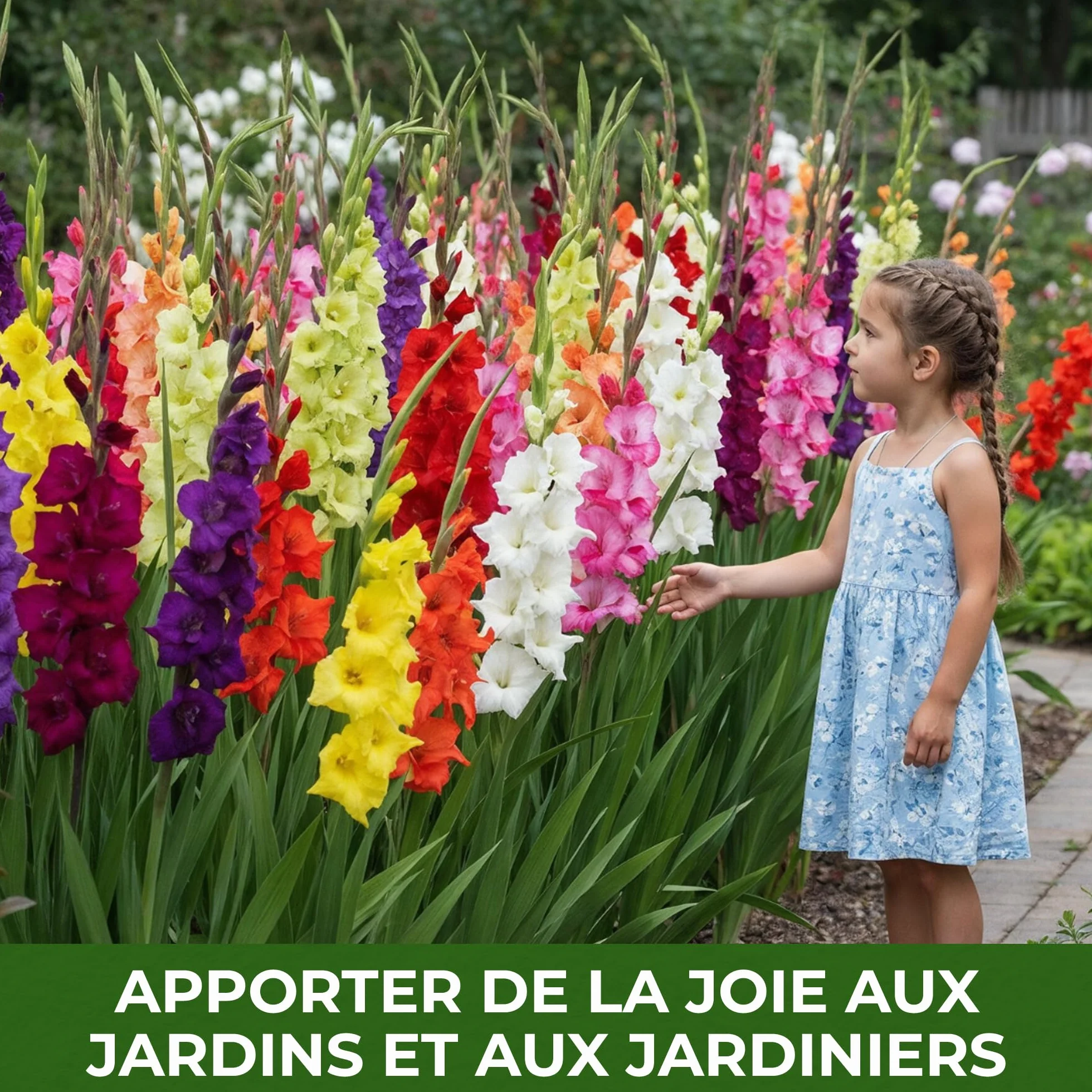 Gladioles Bulbes Collection 50 Bulbes de Fleurs à Planter Exterieur Plantes Vivaces Rustique Hollande