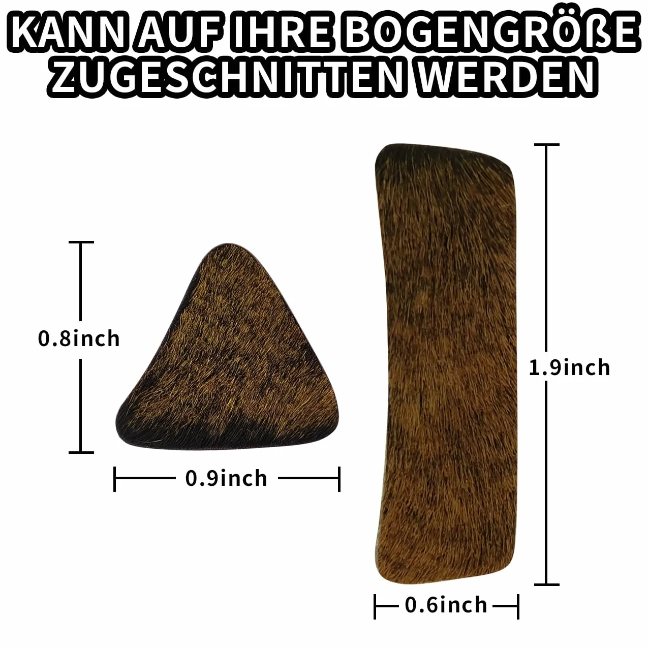 longbowmaker Bâton de repose-flèche de tir à l'arc Repose-cheveux traditionnel Bâton de fourrure sur arc Riser Bâton à dos adhésif sur coussin de fourrure d'arc long pour tir de chasse à l'arc classique