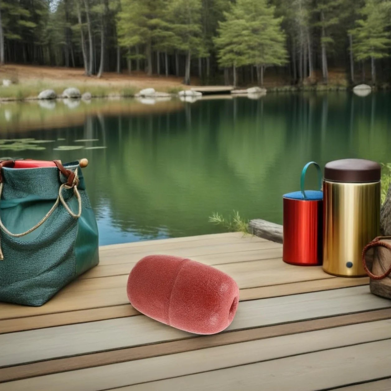 MAGICLULU Lot de 6 Bouées Flottantes Elliptiques PVC 7x12 cm Marron - Flotteurs pour Filets de Pêche et Aquaculture