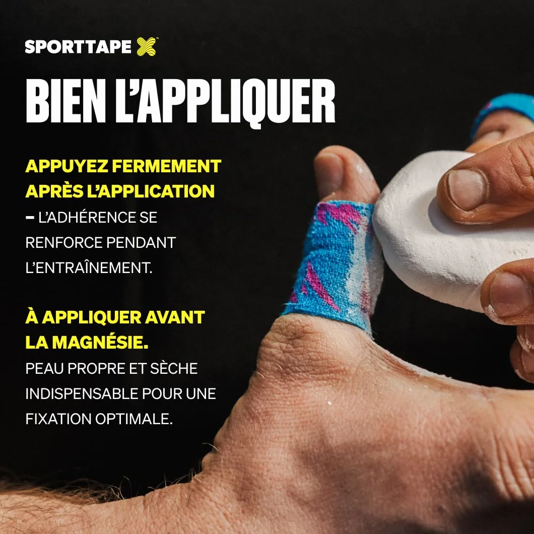 SPORTTAPE 3 Rouleaux Tape Crossfit Hook Grip Strap Doigt Rose Pouce Grip Tape haltérophilie 3,8 cm x 4,5 m