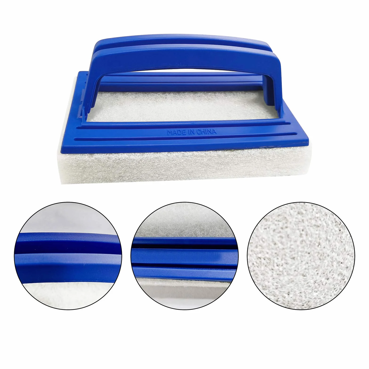 Brosse Éponge Ligne d'Eau Plastique 2 Pièces pour Nettoyage Plancher Mur Spa Baignoires