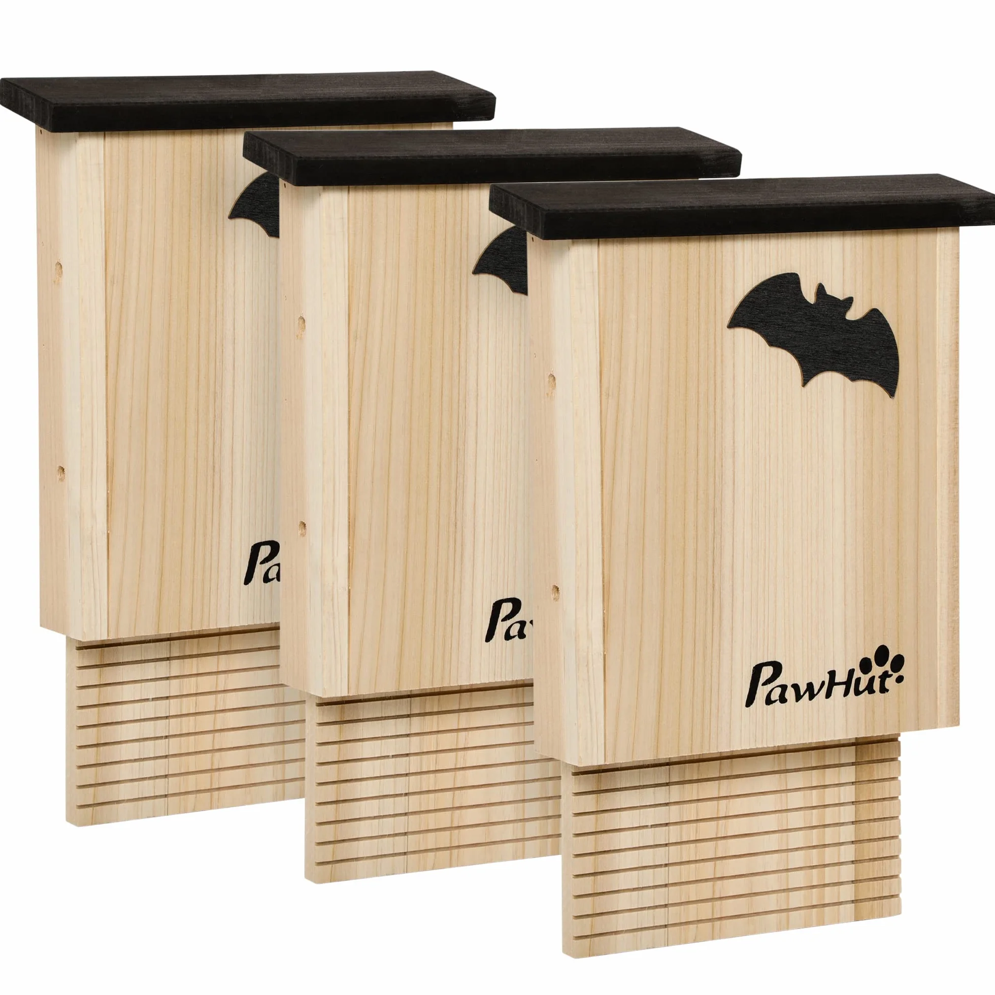 PawHut Nichoirs pour chauve-souris Bois de sapin 25 x 6 x 37,5 cm Naturel