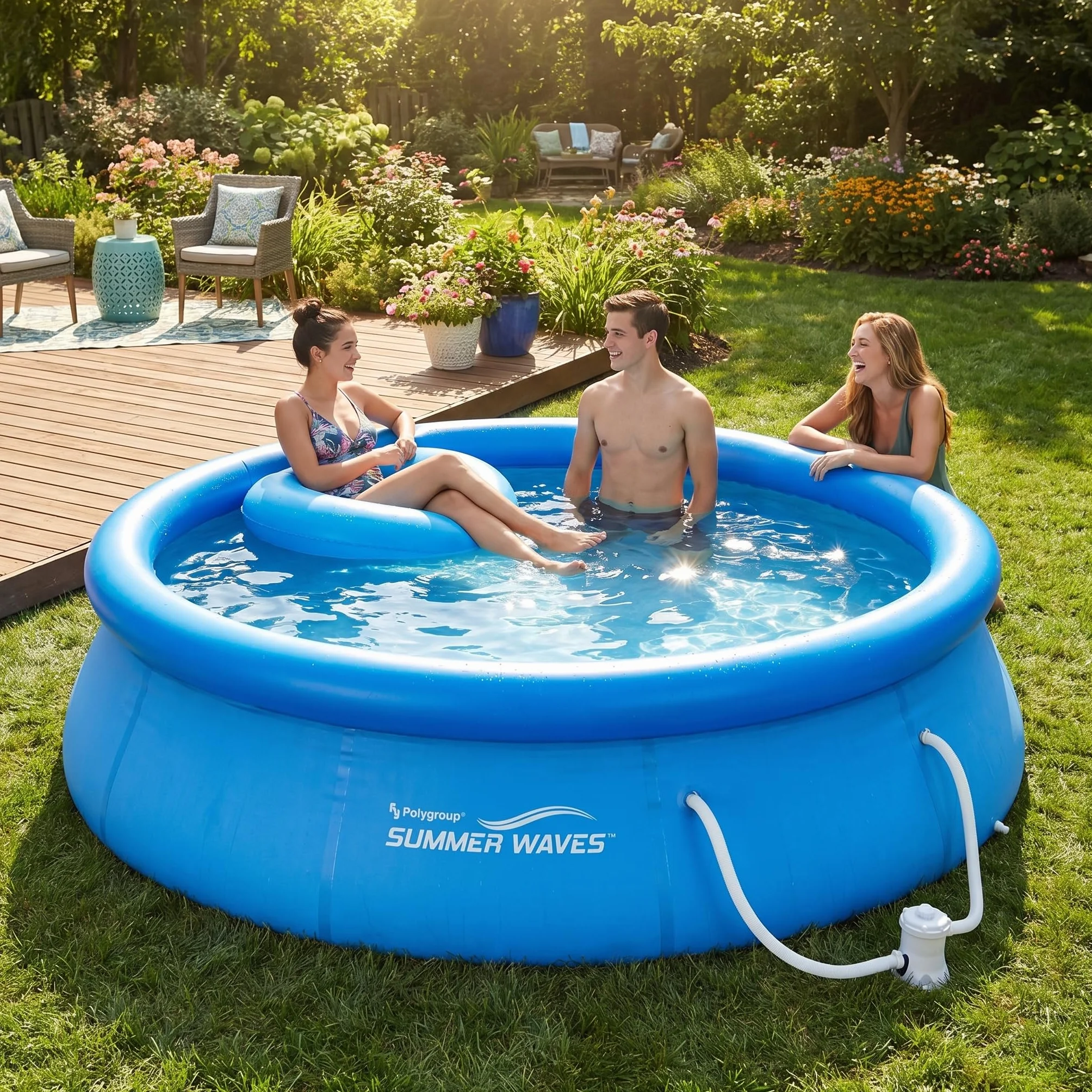 Summer Waves Piscine 366 x 91 cm avec Pompe de Filtration