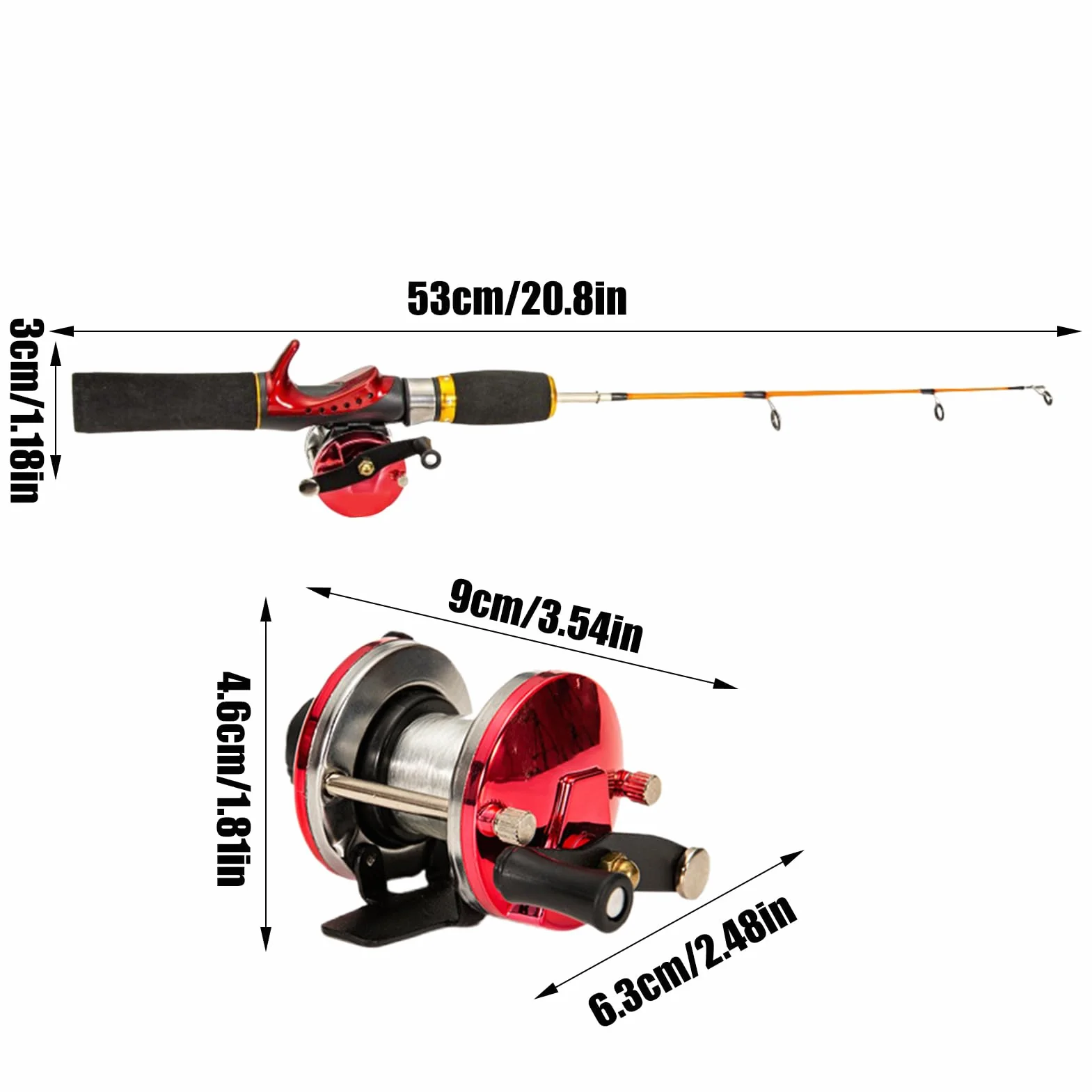 Kit Canne à Pêche Télescopique Combo pour Pêcheurs Adultes