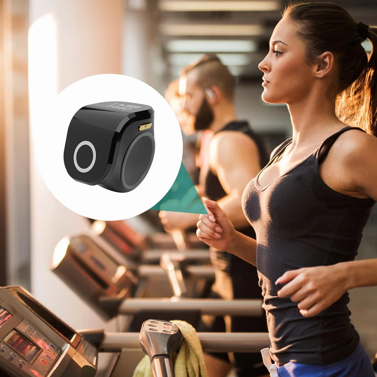 Compteur de Doigts électronique Rechargeable - Anneau de Doigt de Dispositif de comptage pour Golf