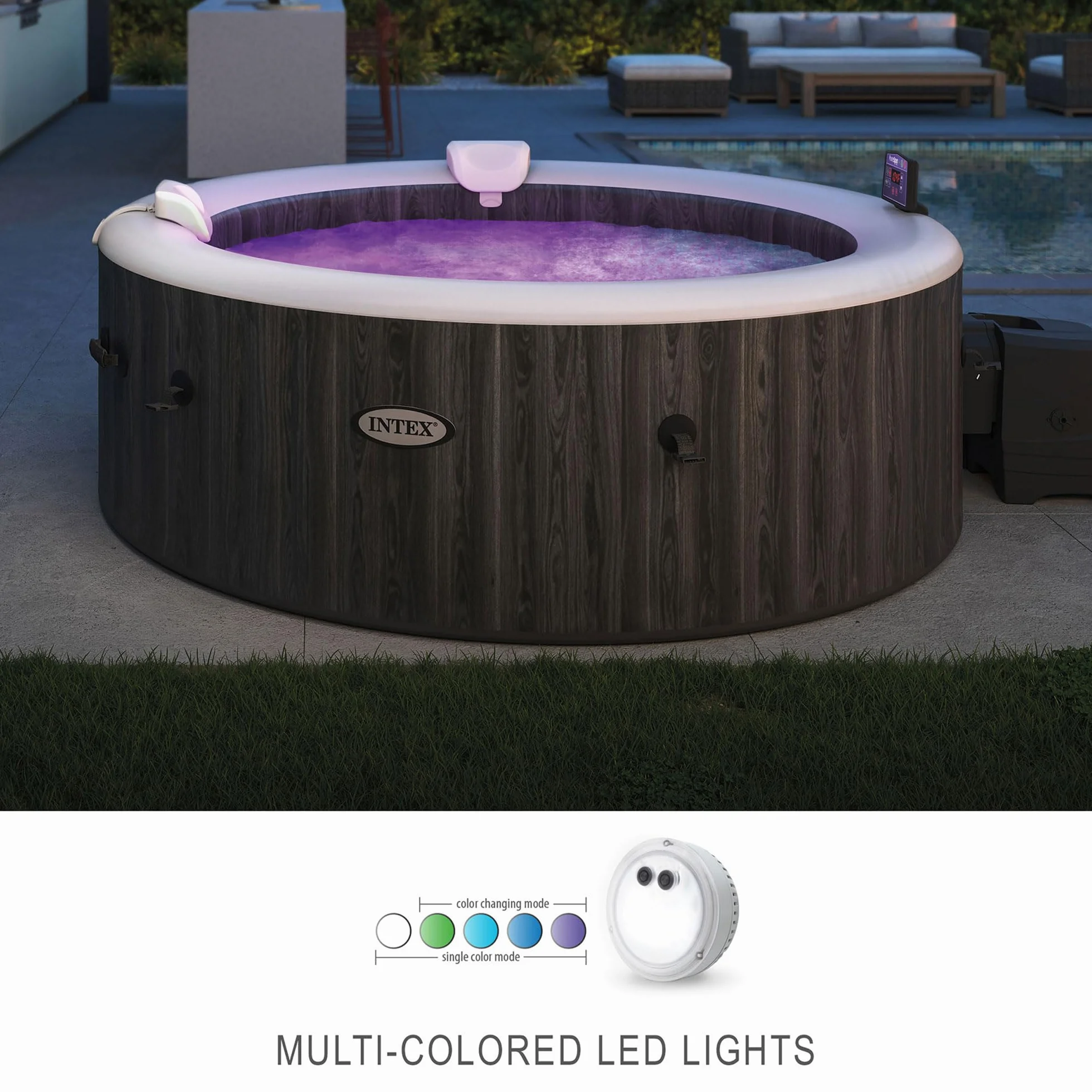Intex PureSpa Batterie Multicolore LED Lumière pour Bubble Spa Hot Tub