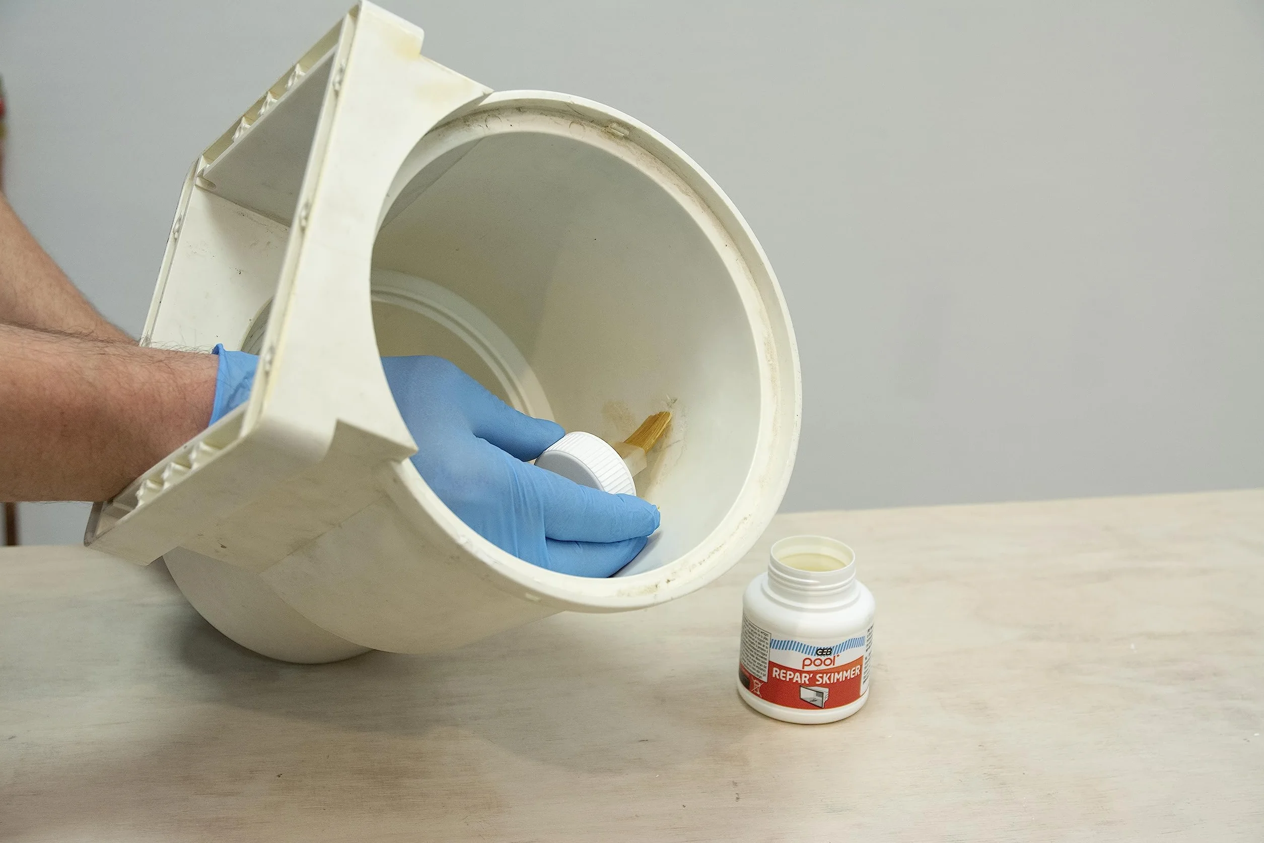 GEB Réparation skimmer piscine ABS Pot 125 ml Répare fissures 5 mm