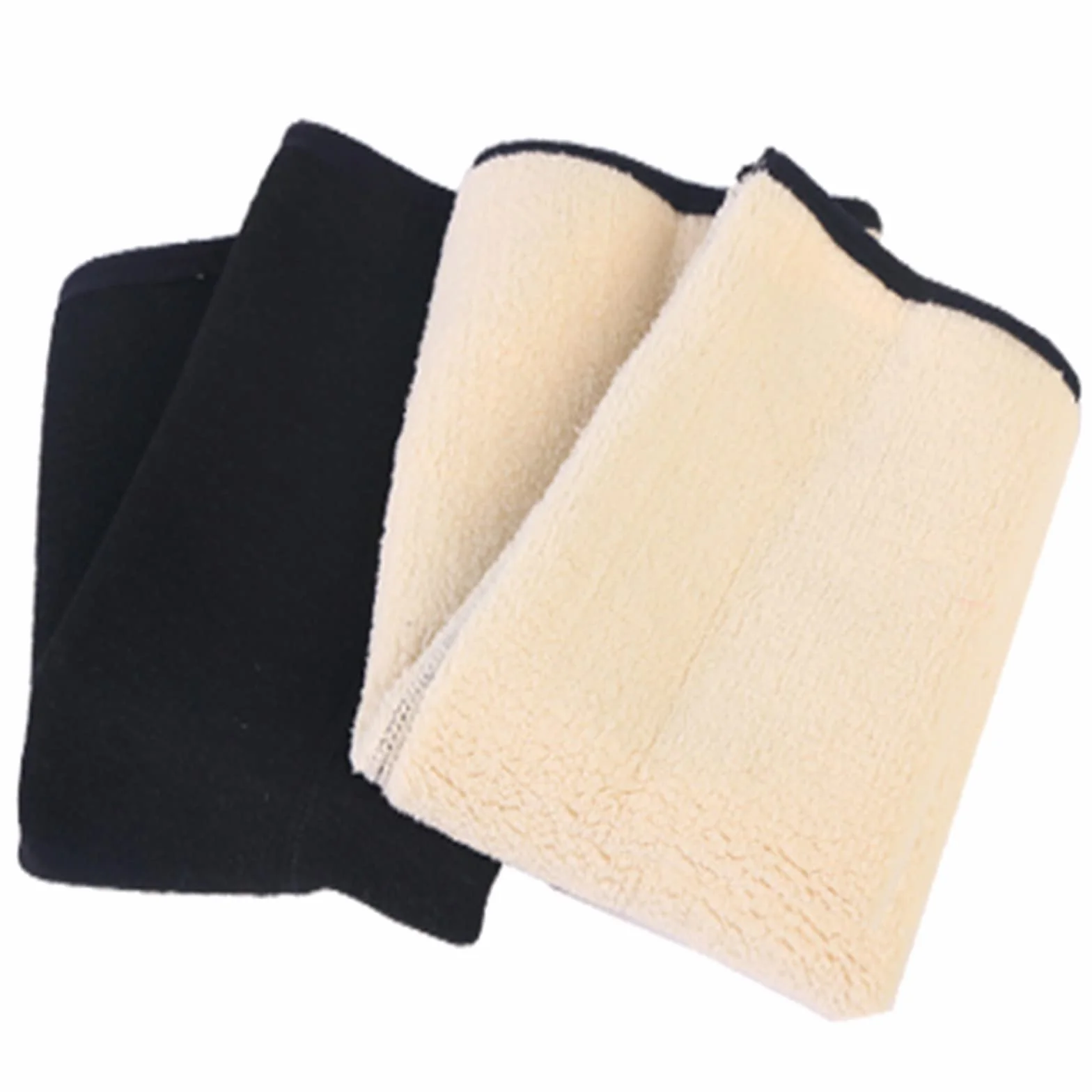 Genouillères en Cachemire Thermiques d'Hiver Épaisses, Unisexe, Noir, Taille Unique, Chaud Protège-Genou, Utilisées pour Garder les Jambes au Chaud