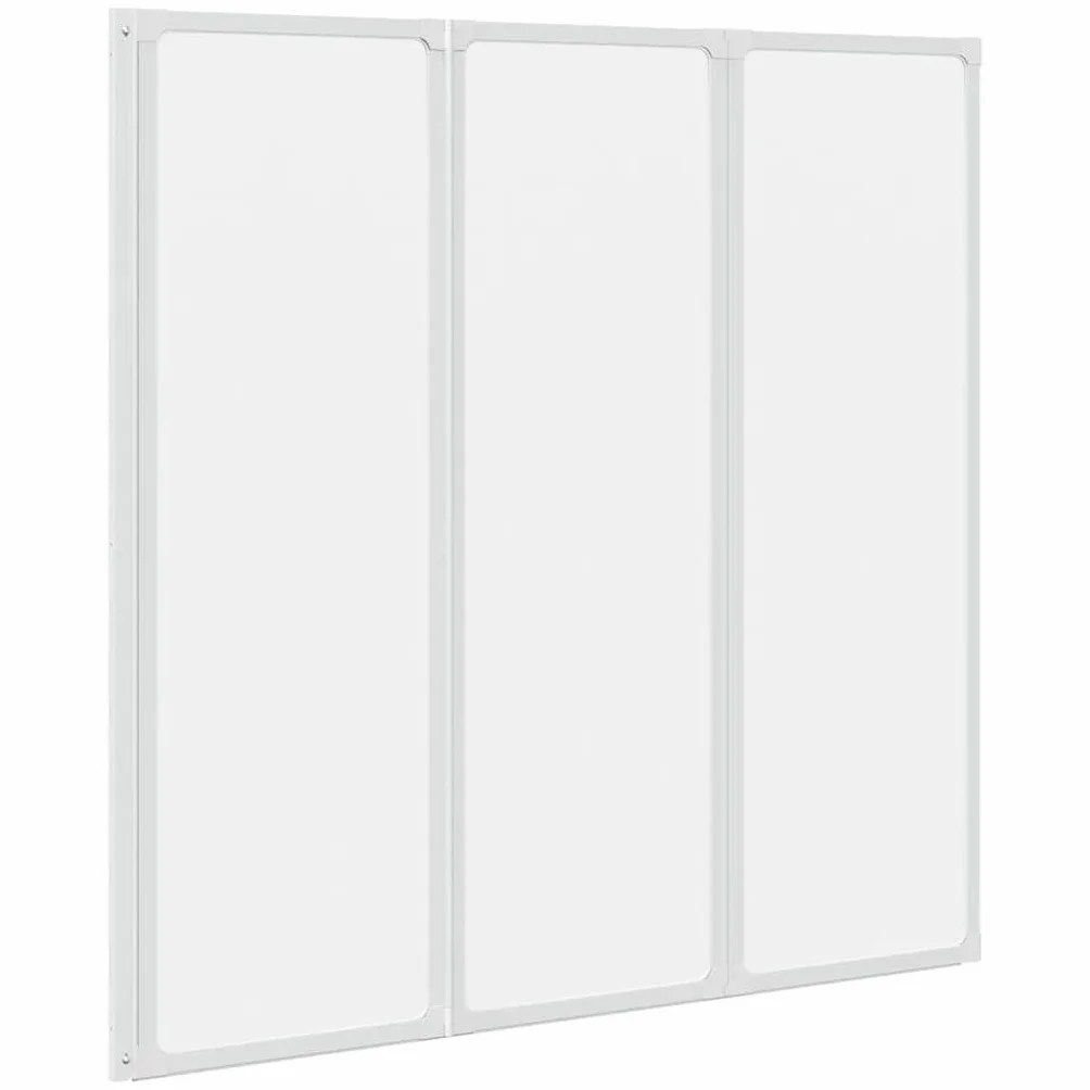Pare baignoire 3 volets rétractables 117 x 120 cm Blanc