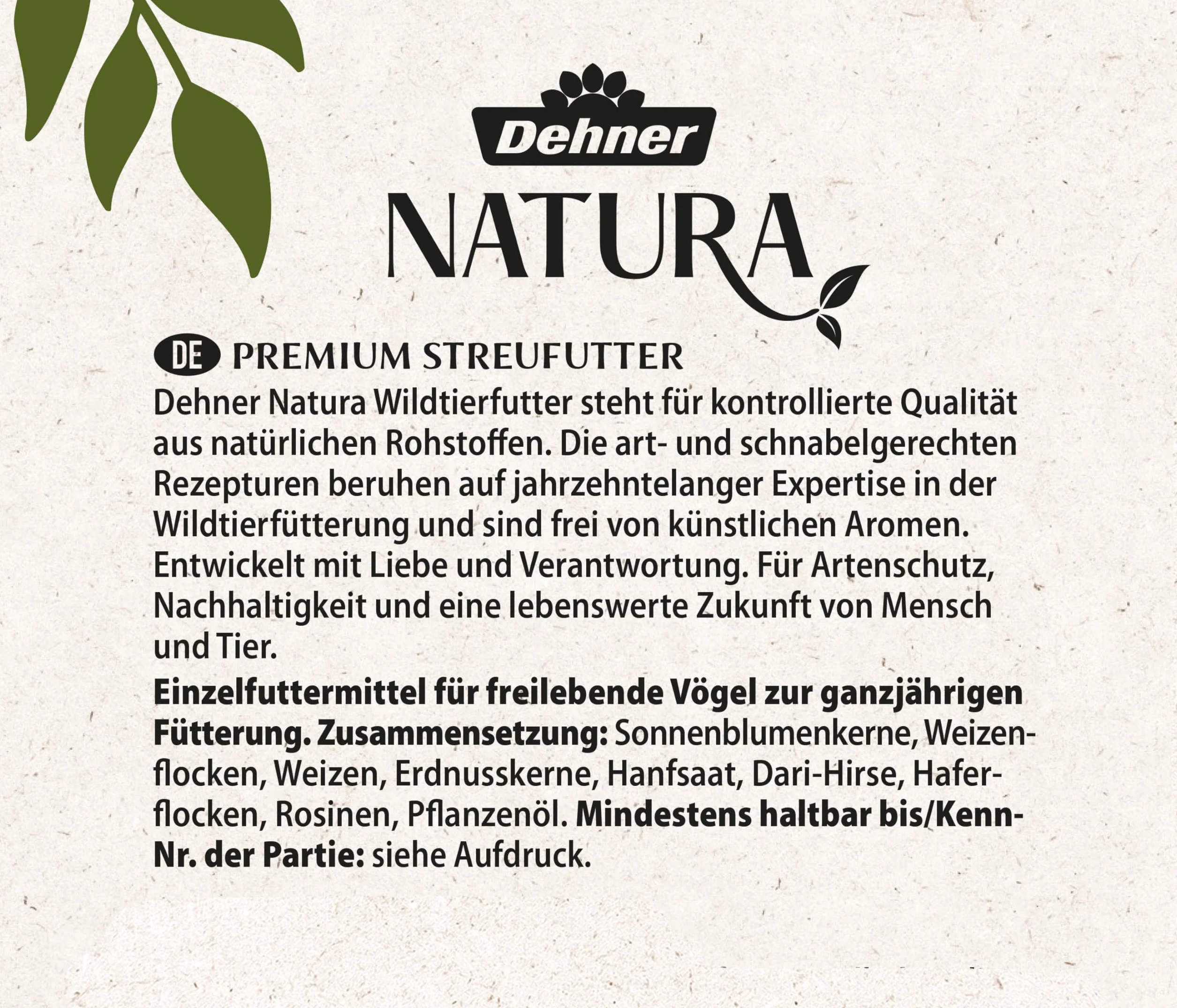 Dehner Natura Premium Nourriture pour Oiseaux Sauvages, mélange de graines, 20 kg