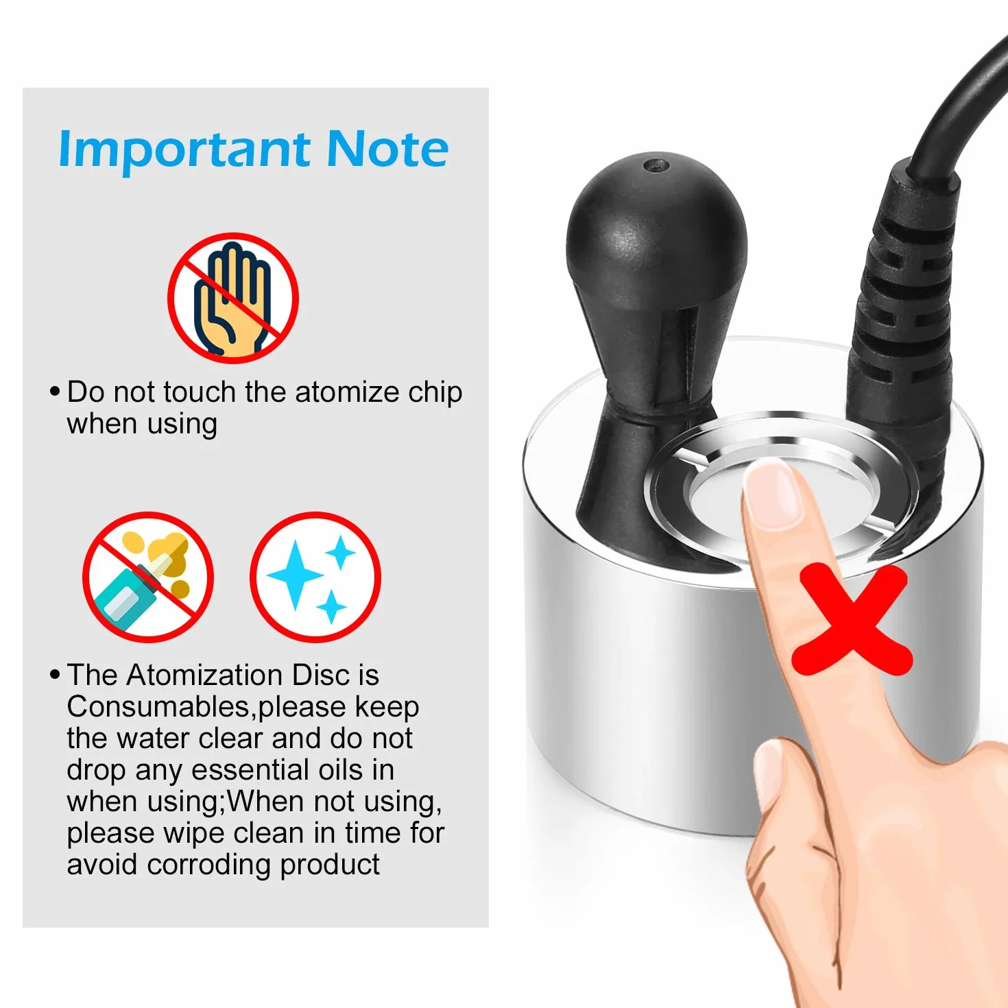FITNATE Mist Maker Fogger Nébuliseur à ultrasons en aluminium disques céramique ≥ 400 mL/H pour fontaine étang aquarium