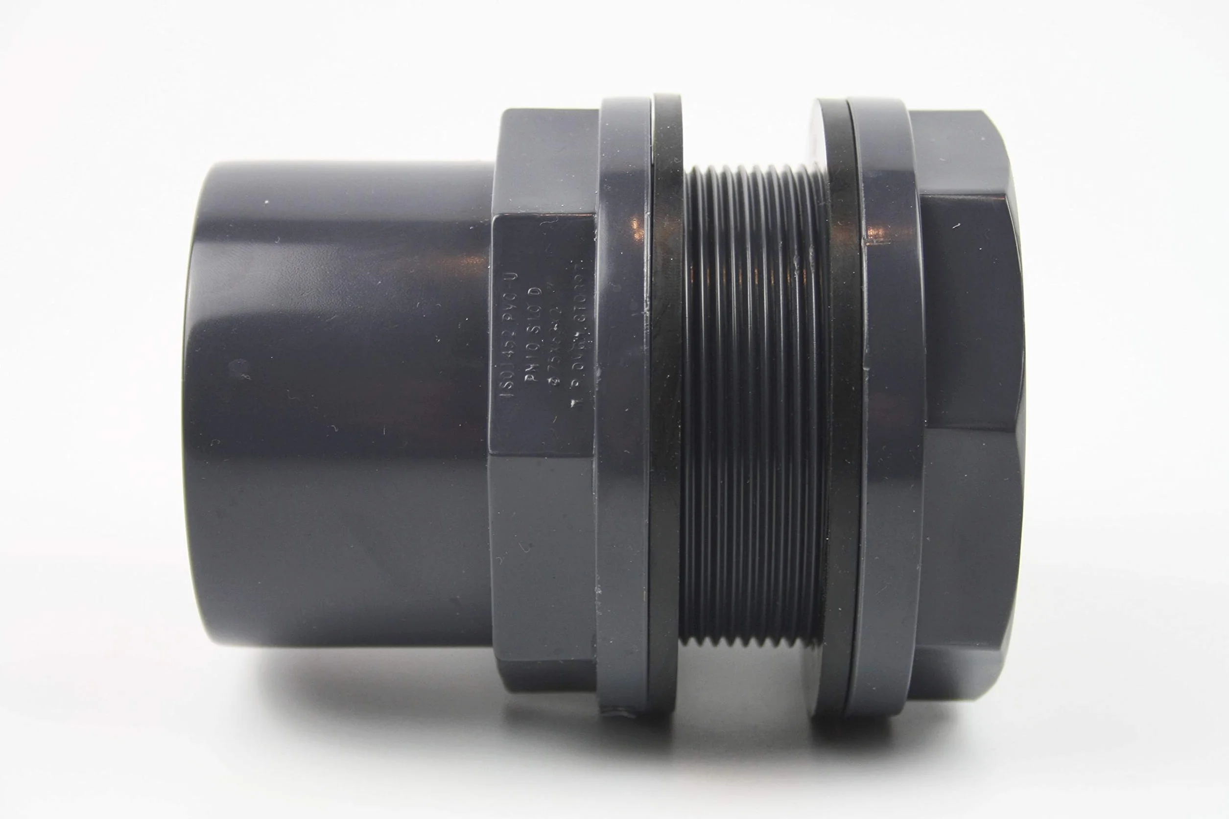 Raccord en PVC U 63 mm 63/75 x 2,5" DN 70 avec manchon adhésif et filetage extérieur DN 75 filtre de bassin