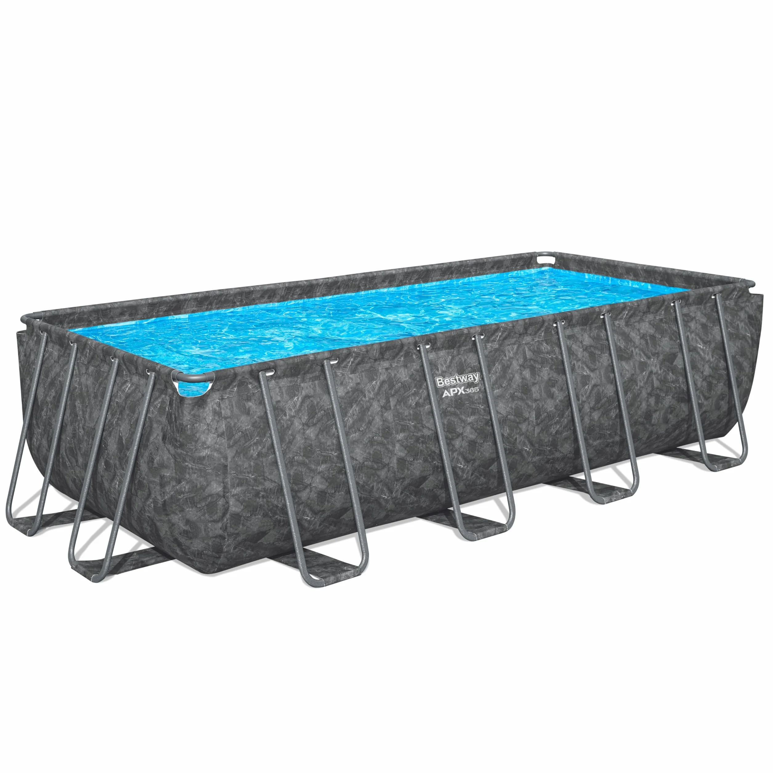 Bestway Kit Piscine Hors Sol Rectangulaire APX 365-549 cm x 274 cm x 132 cm Gris foncé