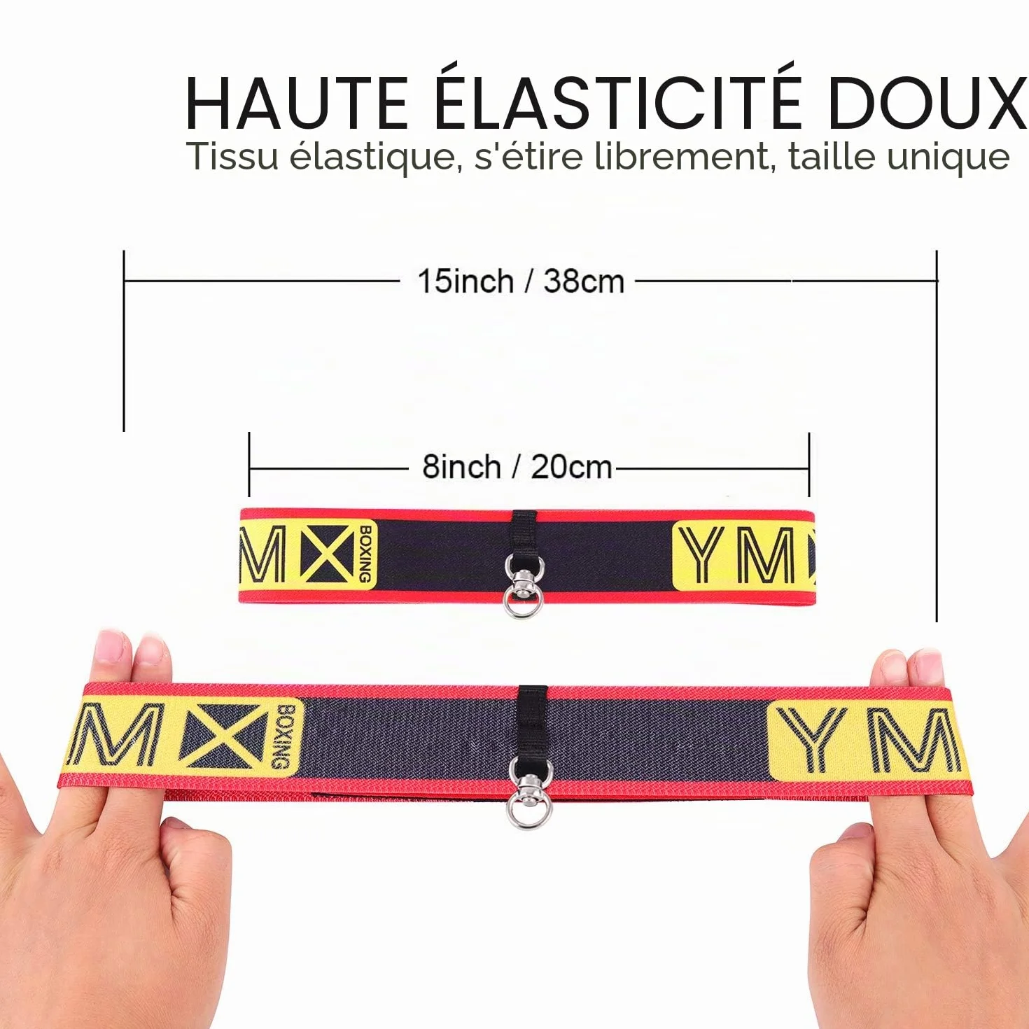 YMX BOXING Reflex Ball - Accessoire de Sport d'entrainement de Réflexe, Coordination et Vitesse pour la Boxe - Bandeau et Elastique avec Balles en Mousse - Equipement pour Exercice de Punching