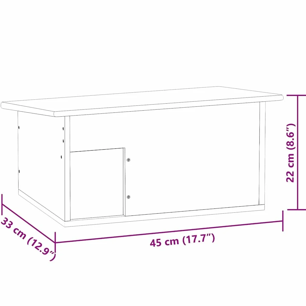 vidaXL Cabane pour Hérisson Bois de Sapin Jardin