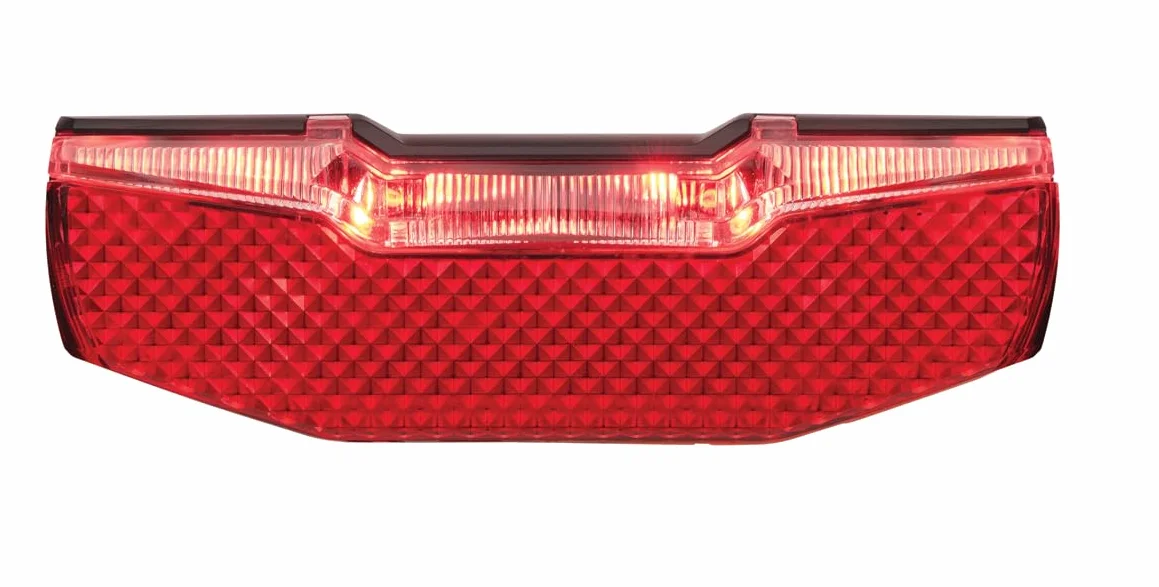 AXA Blueline Rear 50 mm - Feu arrière pour vélo électrique - Connexion 6-12 V - Homologation StVZO - Rouge