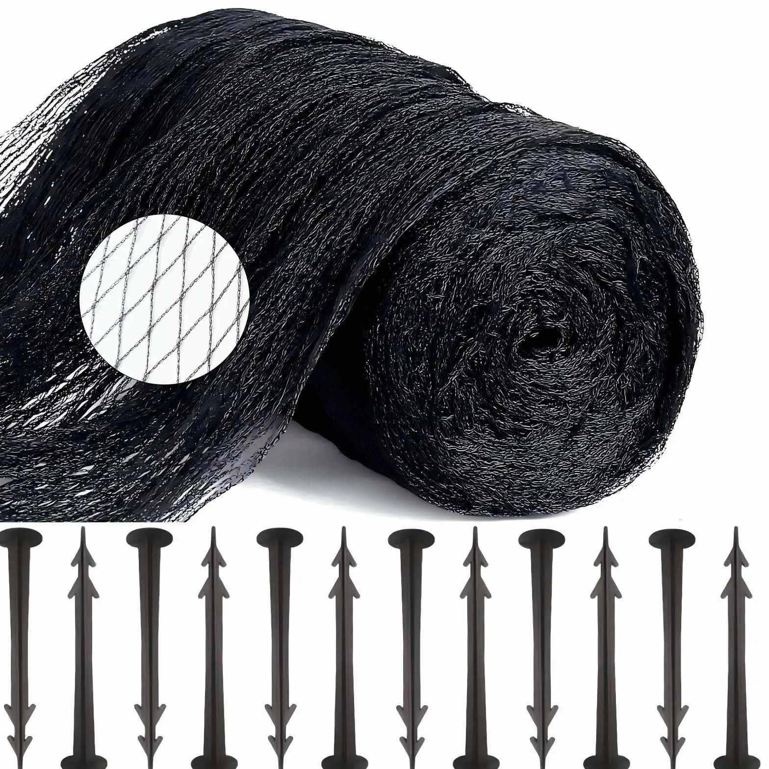 Filet Anti Oiseaux 4x10m Noir Protection Jardin Bassin Potager