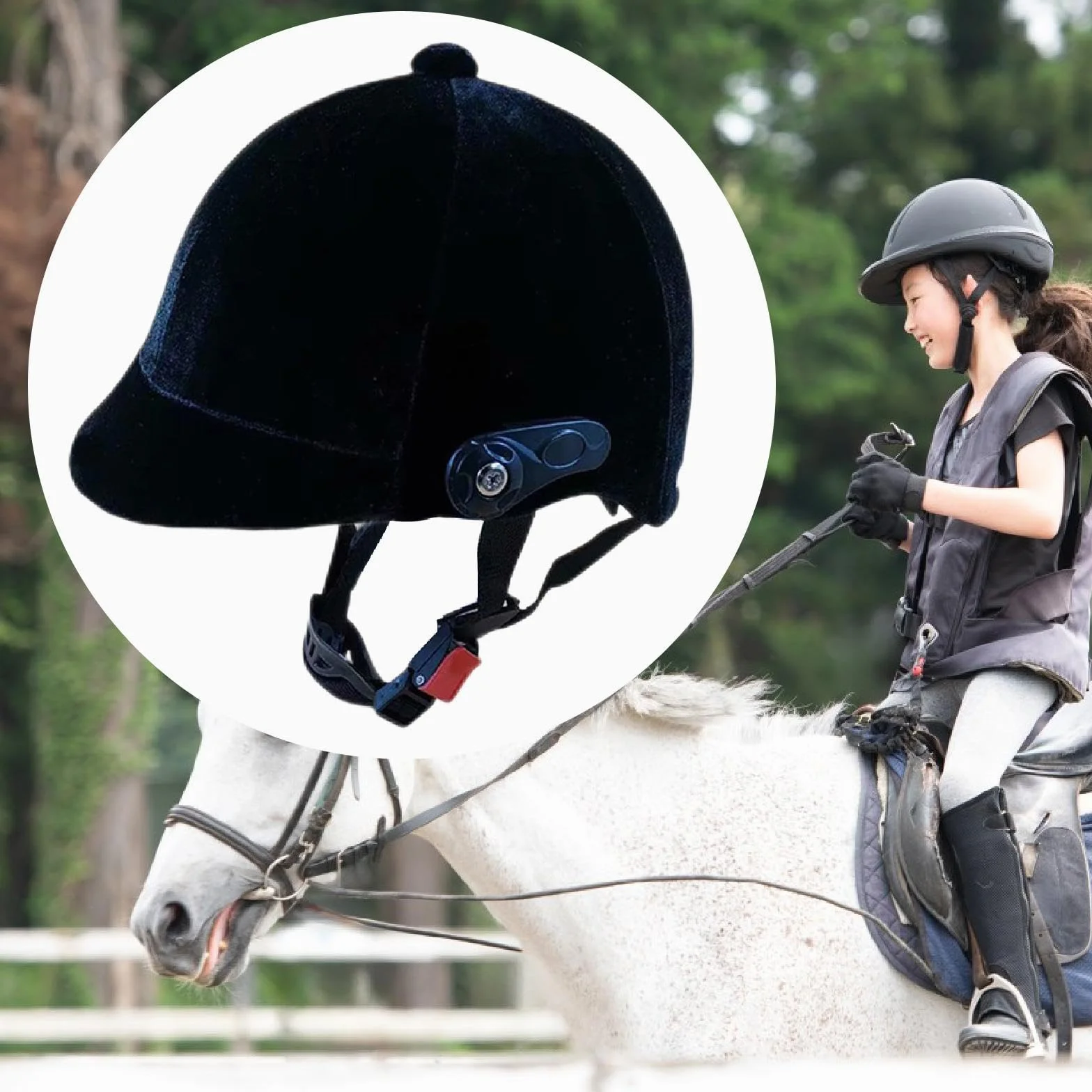 Casque D'équitation, équipement de Casque équestre, Casquette D'équitation Légère et Réglable, Chapeau de Chevalier, équipement D'équitati