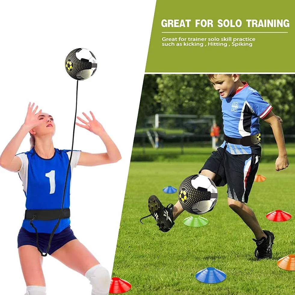 Football Entrainement Kit, Échelle de Rythme 6 Mètres, Football Kick Entraîneur Solo Entraînement, 12 Cônes de Disque, Ensemble d'entraînement de vitesse et d'agilité pour Enfants et Adultes