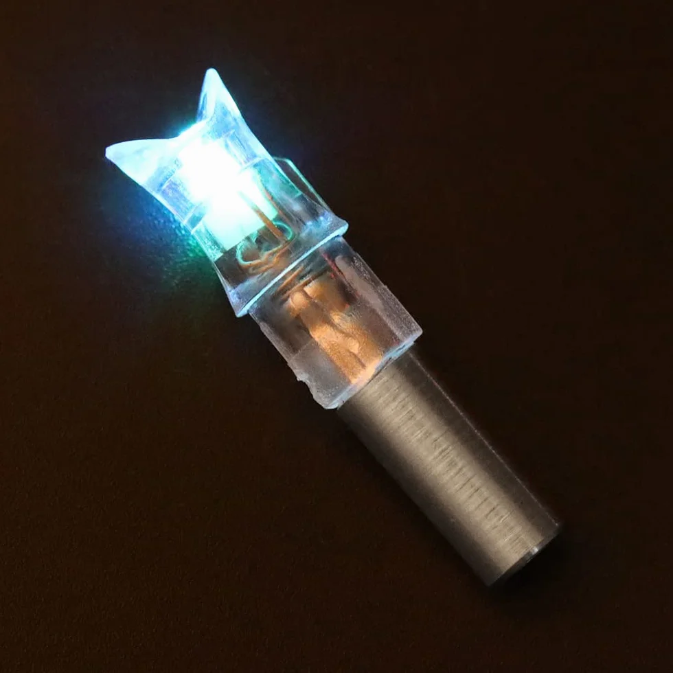 wolfman Pointes de Flèche Lumineuses pour Arc à Poulies Automatique Pointes de Flèche Allumée pour Chasse Et Tir pour Flèche de 6.2mm/7.6mm 5 Pcs