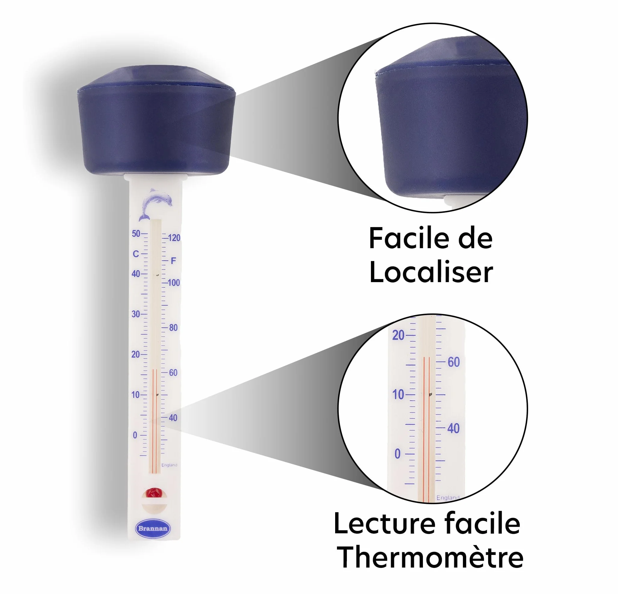 Thermomètre piscine flottant