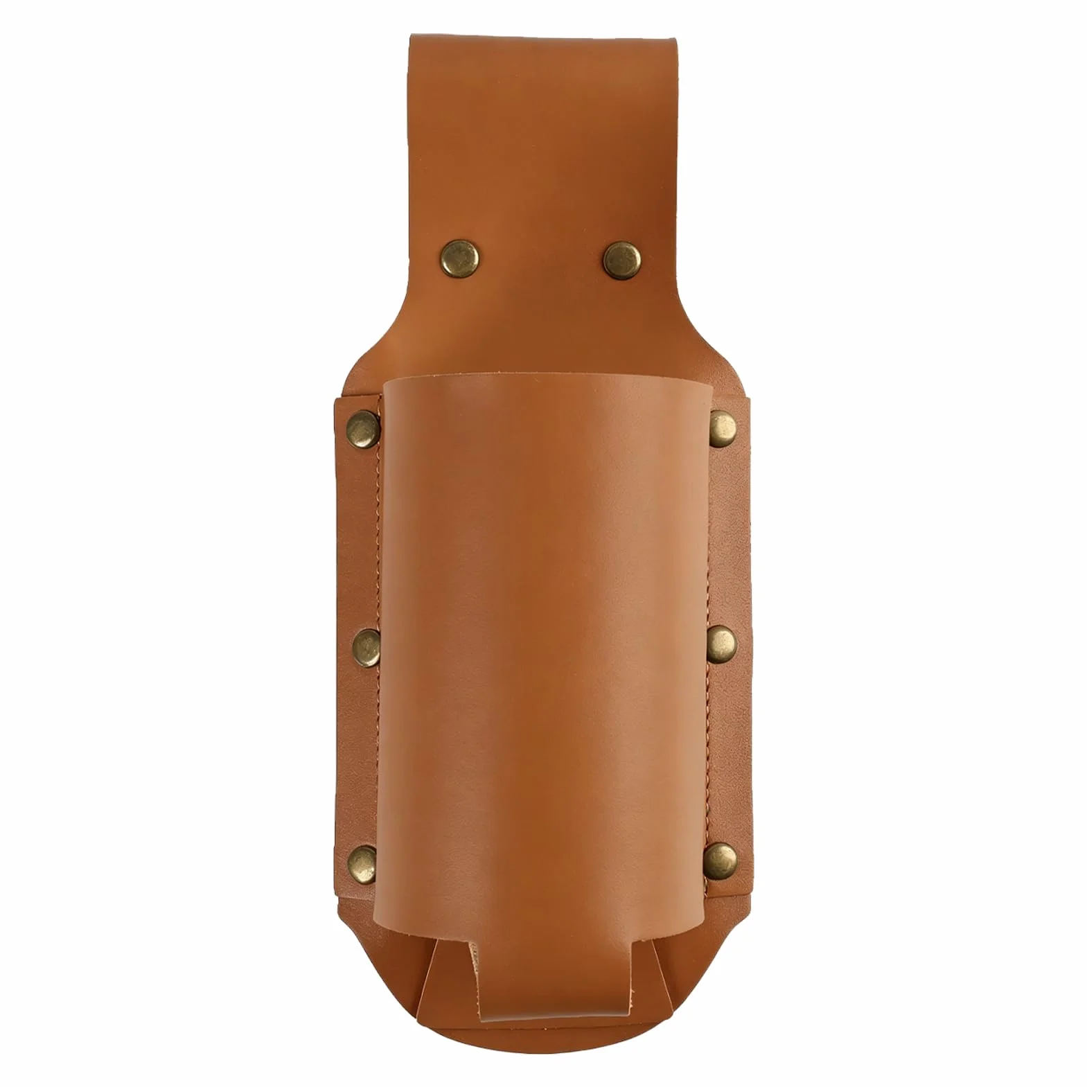 Ceinture de Bière en Cuir Porte Bouteille pour Ceinture, Support Canette et Bouteille Portable, Accessoire Mains Libres pour Voyage Randonnée Barbecue Fête Cadeau pour Homme, Marron
