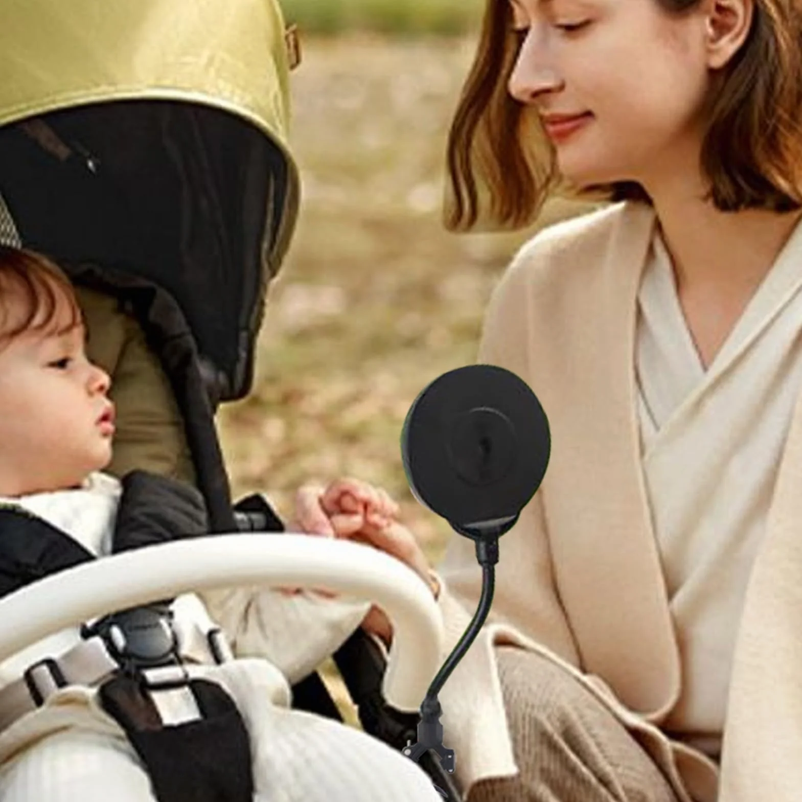 Miroir De Poussette Rotatif - Rétroviseur De Sécurité Convexe, Accessoire Bébé