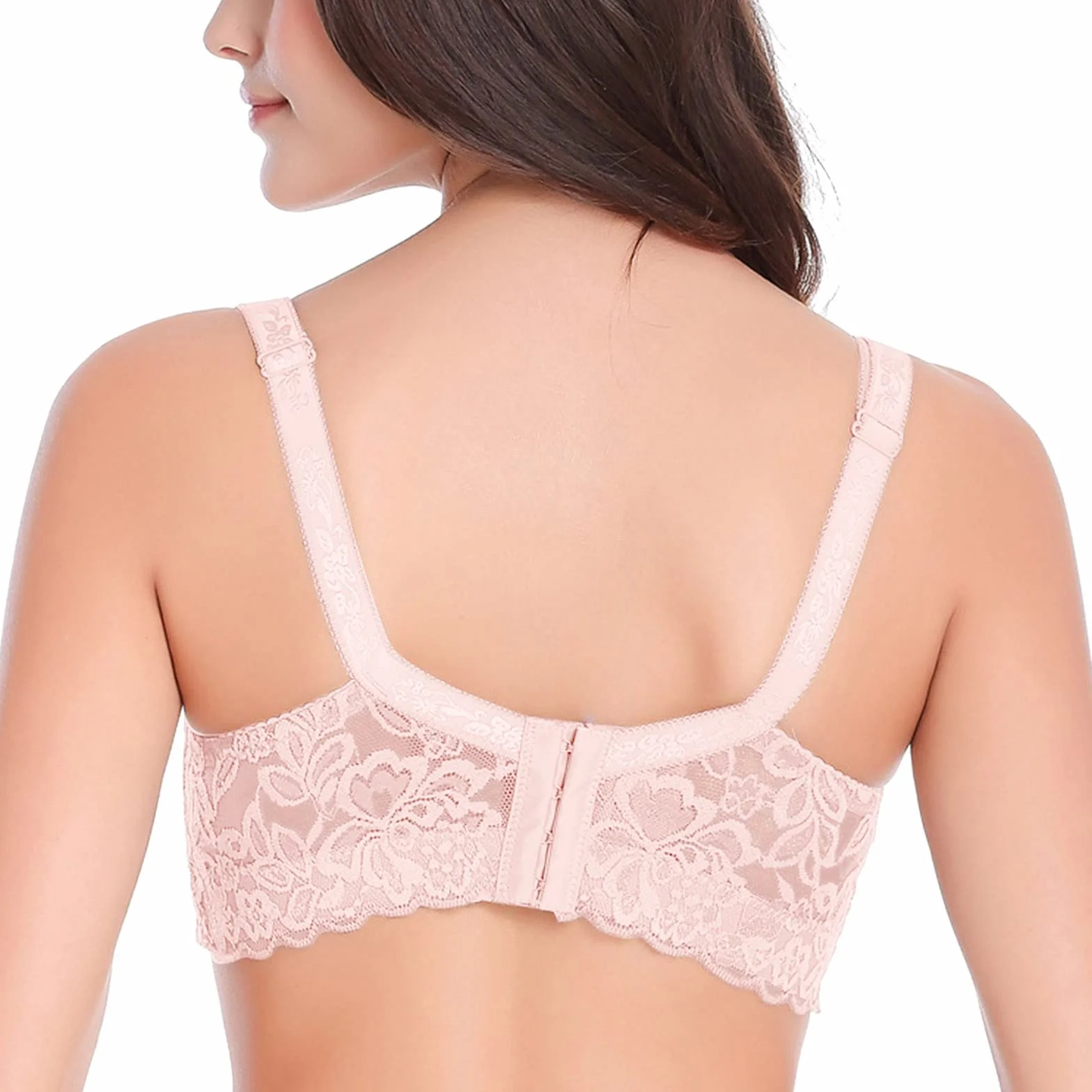 Soutiens-Gorge Femme Dentelle sans Armature Sexy en Dentelle Froncée avec Bretelles Brassière Sport