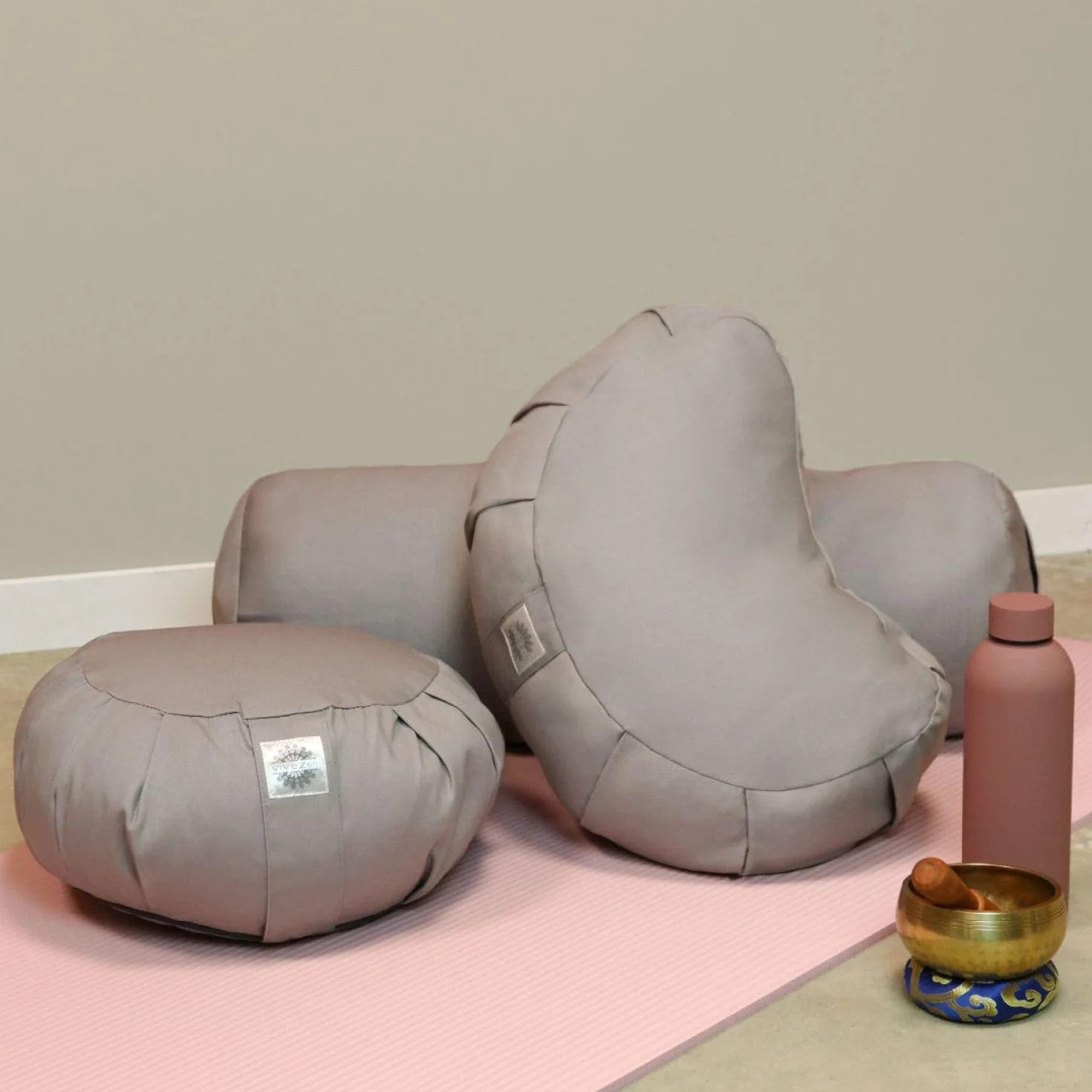 Vivezen - Traversin, rouleau de méditation, yoga - 24 x 64 cm - 4 coloris