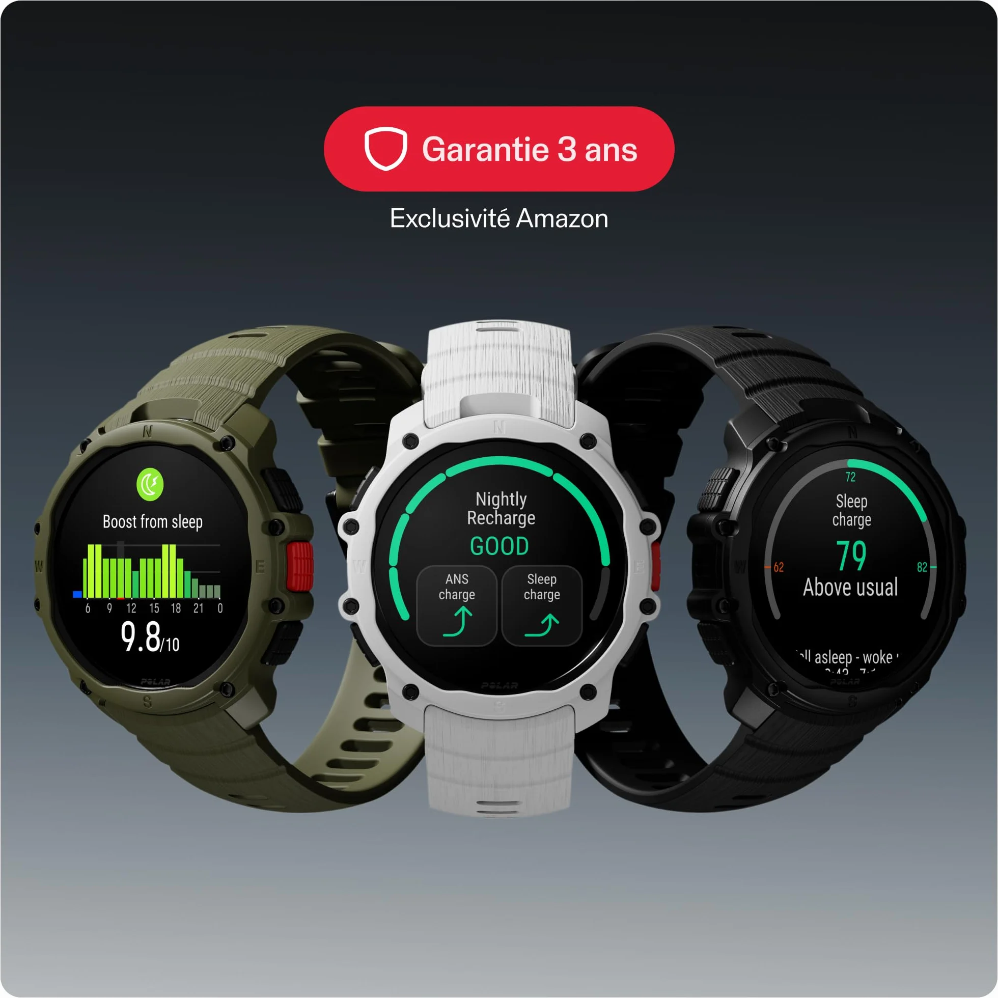 Polar Street X Montre de Sport GPS Entraînement Hybride Étanche Robuste Garantie 3 Ans