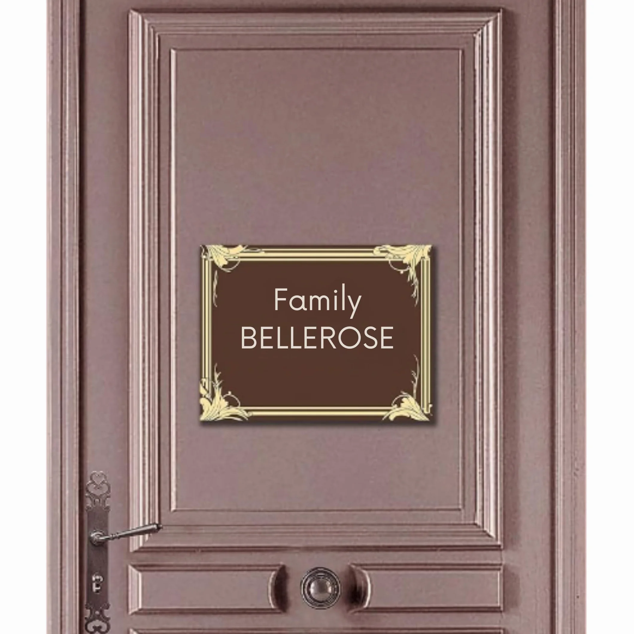 Plaque de Rue Personnalisée Classique Aluminium 15x20 cm Bleu Blanc Extérieur Intérieur